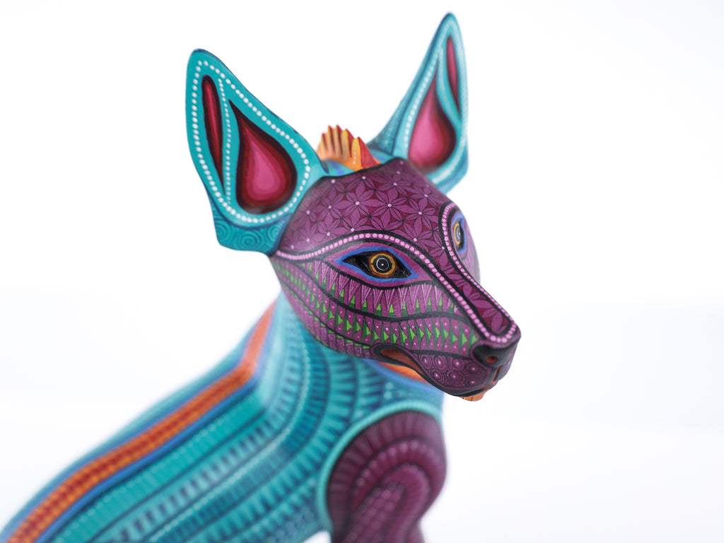 Xolo Alebrije | Oaxacan Hand-Painted Copal Wood Carving | Magia Mexica