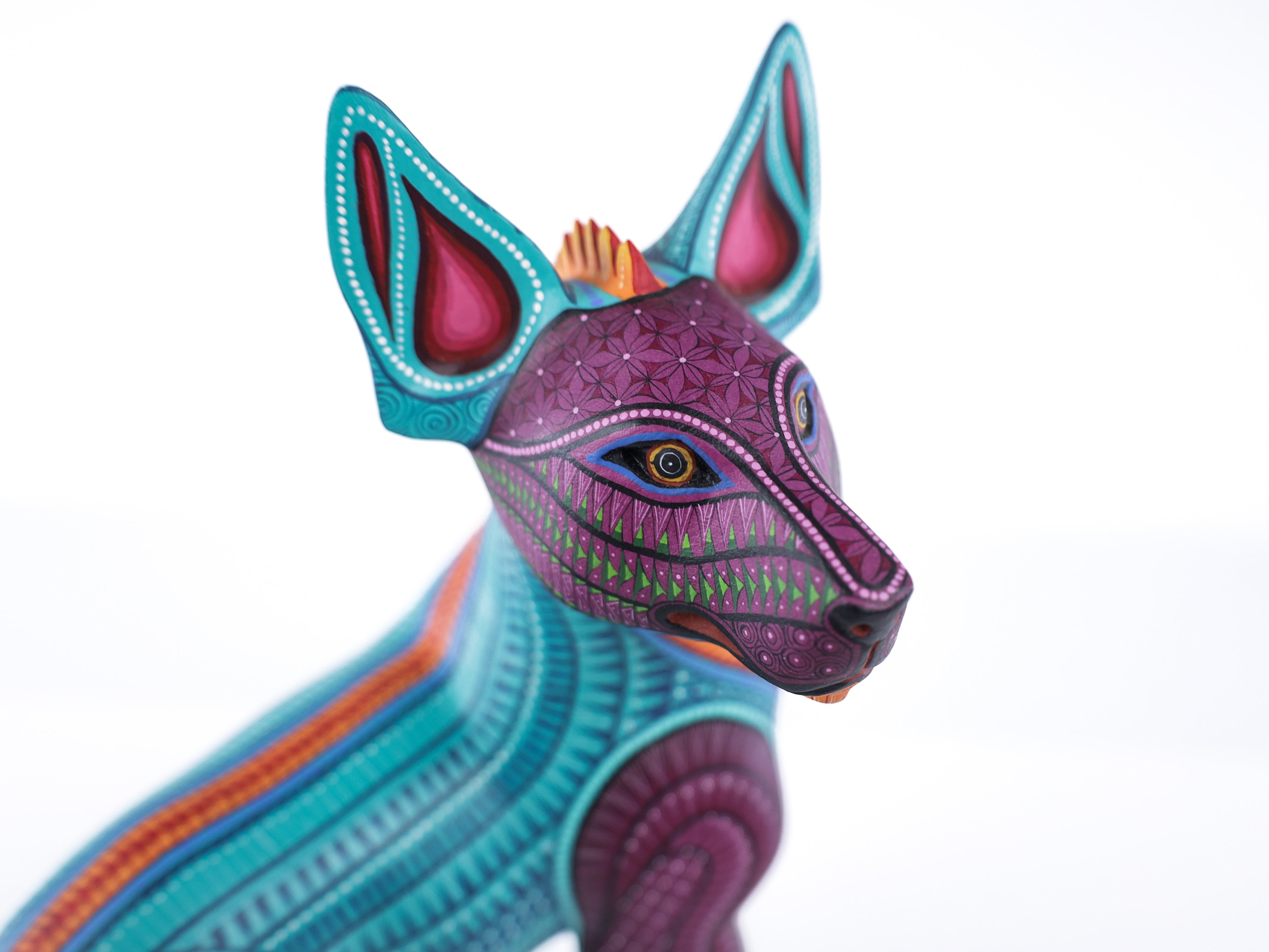 Xolo Alebrije | Oaxacan Hand-Painted Copal Wood Carving | Magia Mexica