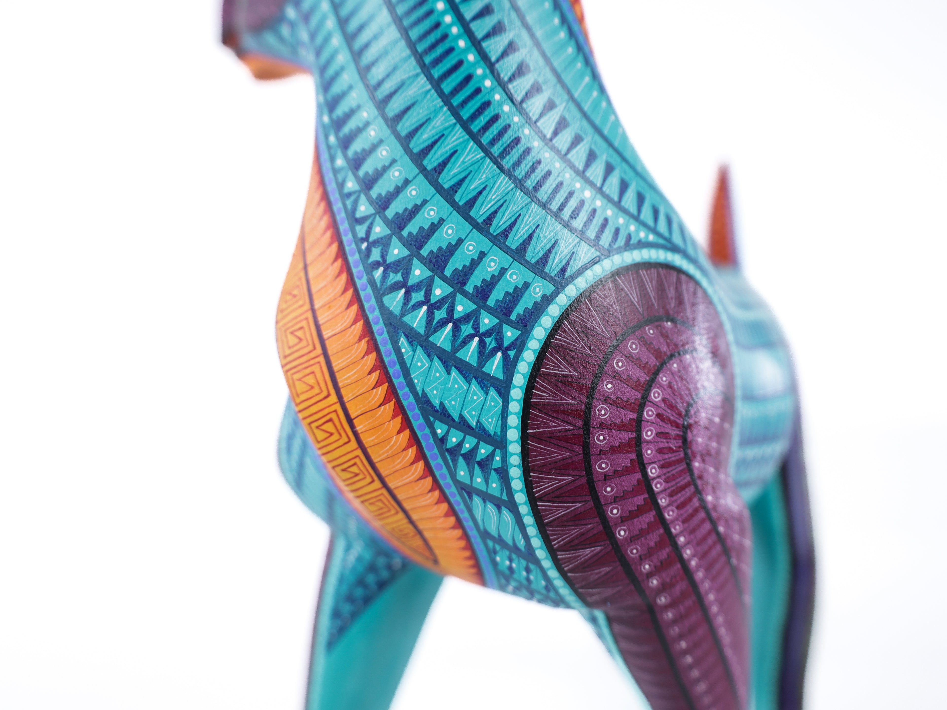 Xolo Alebrije | Oaxacan Hand-Painted Copal Wood Carving | Magia Mexica