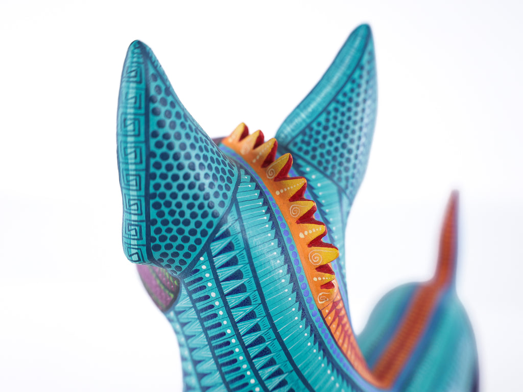 Xolo Alebrije | Oaxacan Hand-Painted Copal Wood Carving | Magia Mexica