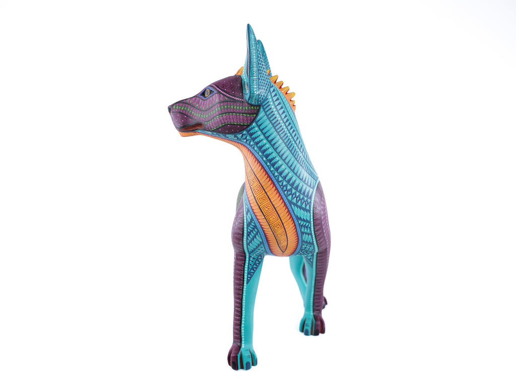 Xolo Alebrije | Oaxacan Hand-Painted Copal Wood Carving | Magia Mexica