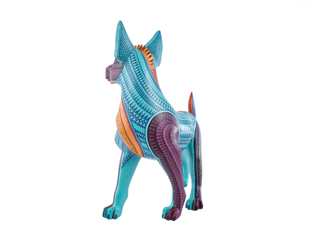 Xolo Alebrije | Oaxacan Hand-Painted Copal Wood Carving | Magia Mexica