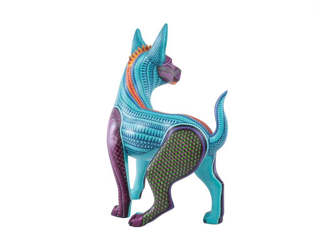 Xolo Alebrije | Oaxacan Hand-Painted Copal Wood Carving | Magia Mexica
