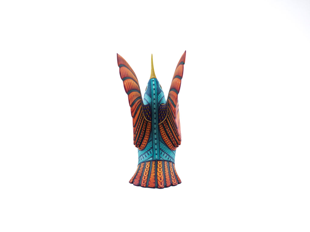Hummingbird Alebrije | Oaxacan Hand-Painted Copal Wood Carving | Magia Mexica