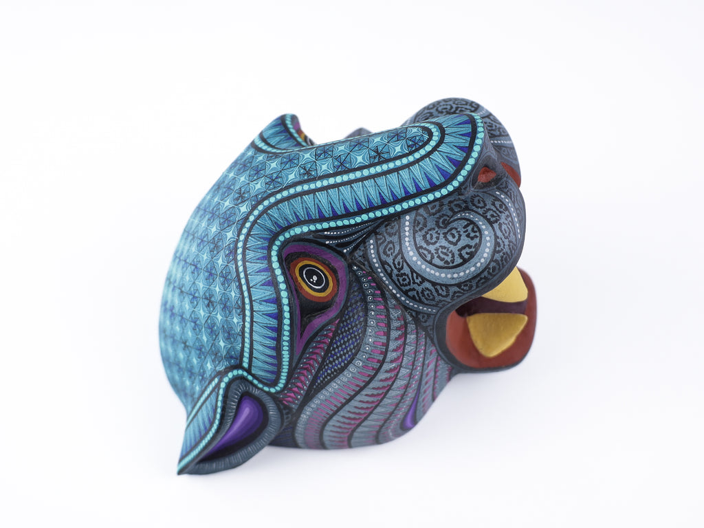 Jaguar Alebrije | Oaxacan Hand-Painted Copal Wood Carving | Magia Mexica