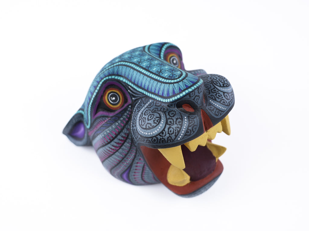 Jaguar Alebrije | Oaxacan Hand-Painted Copal Wood Carving | Magia Mexica