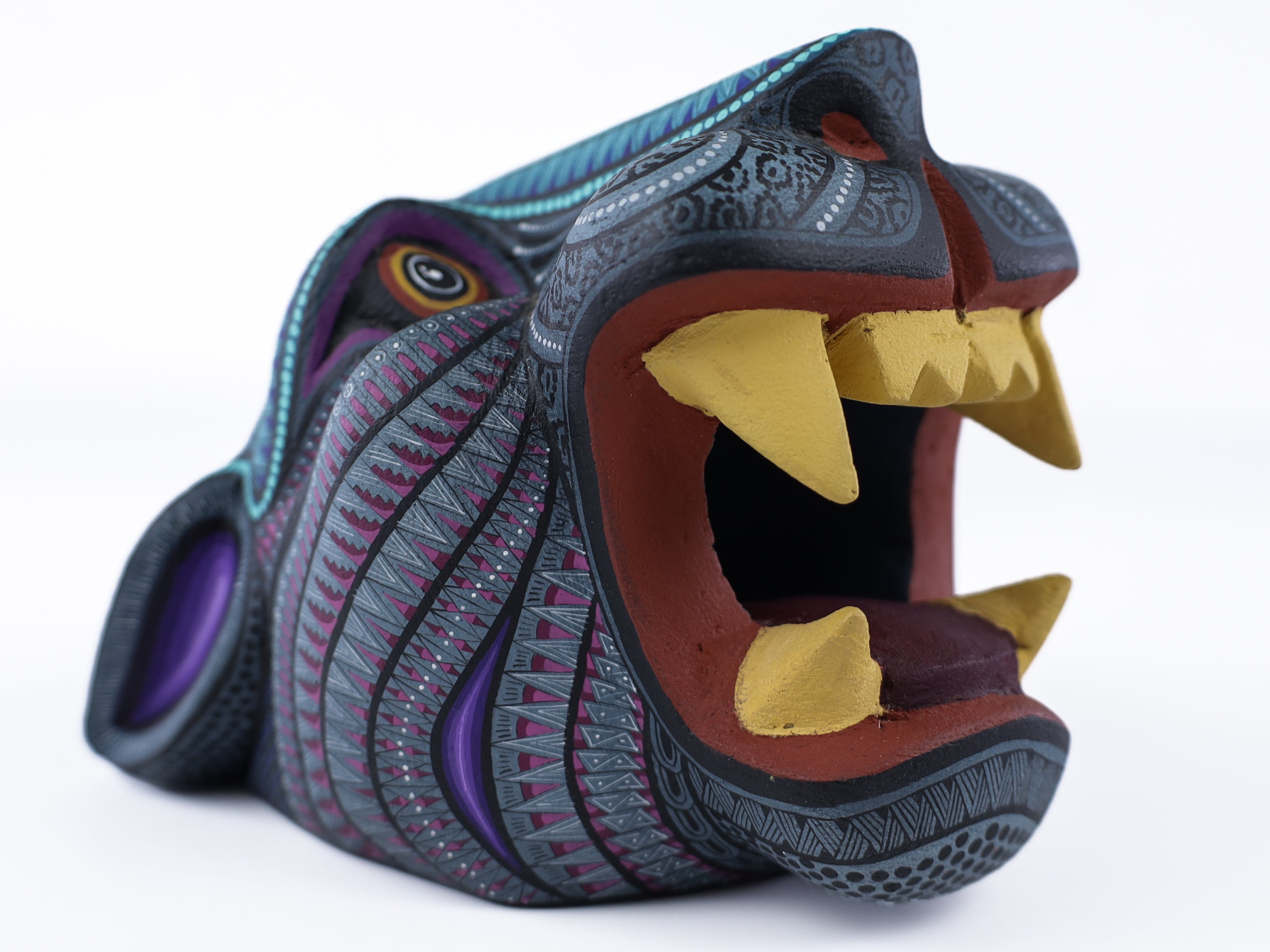 Jaguar Alebrije | Oaxacan Hand-Painted Copal Wood Carving | Magia Mexica