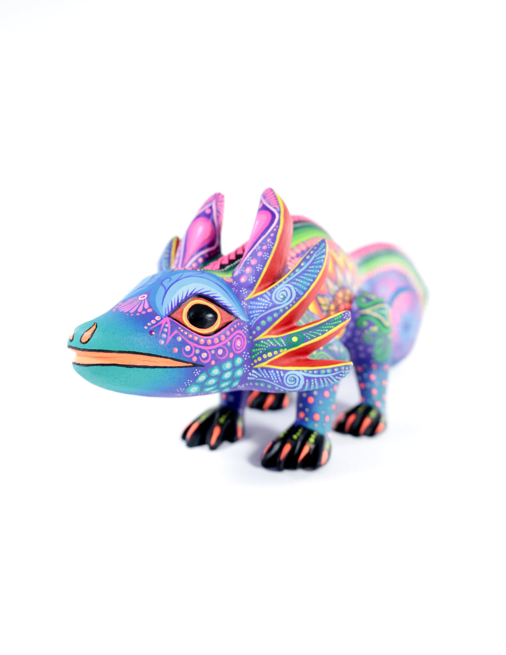 Ajolote Alebrije | Oaxacan Hand-Painted Copal Wood Carving | Magia Mexica
