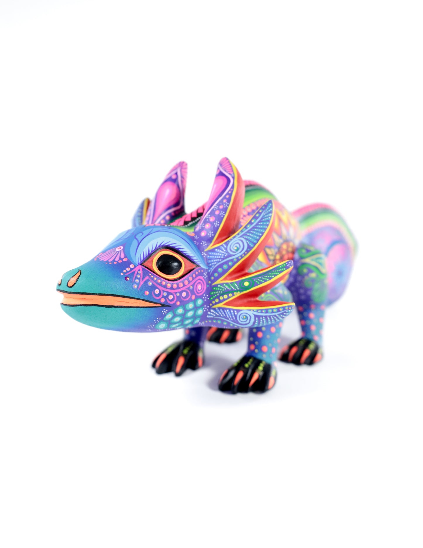 Ajolote Alebrije | Oaxacan Hand-Painted Copal Wood Carving | Magia Mexica