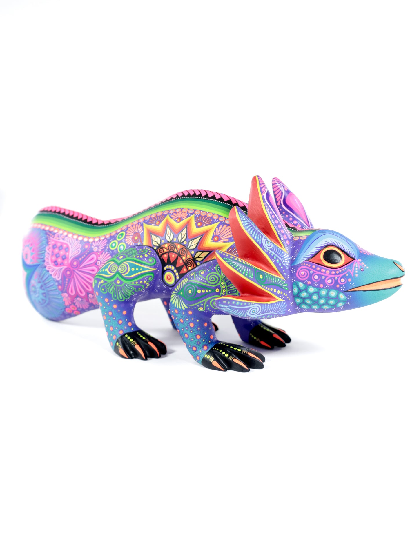 Ajolote Alebrije | Oaxacan Hand-Painted Copal Wood Carving | Magia Mexica