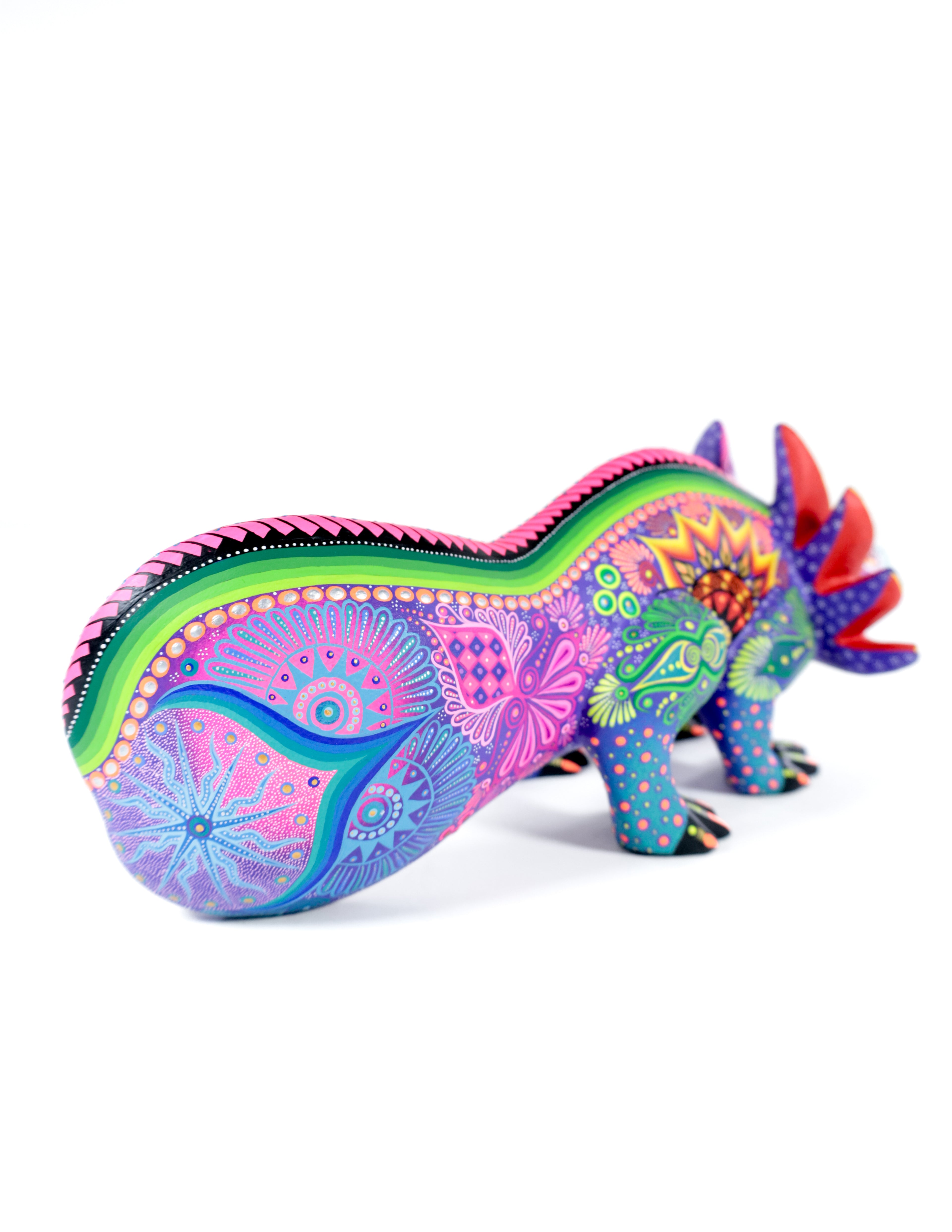 Ajolote Alebrije | Oaxacan Hand-Painted Copal Wood Carving | Magia Mexica