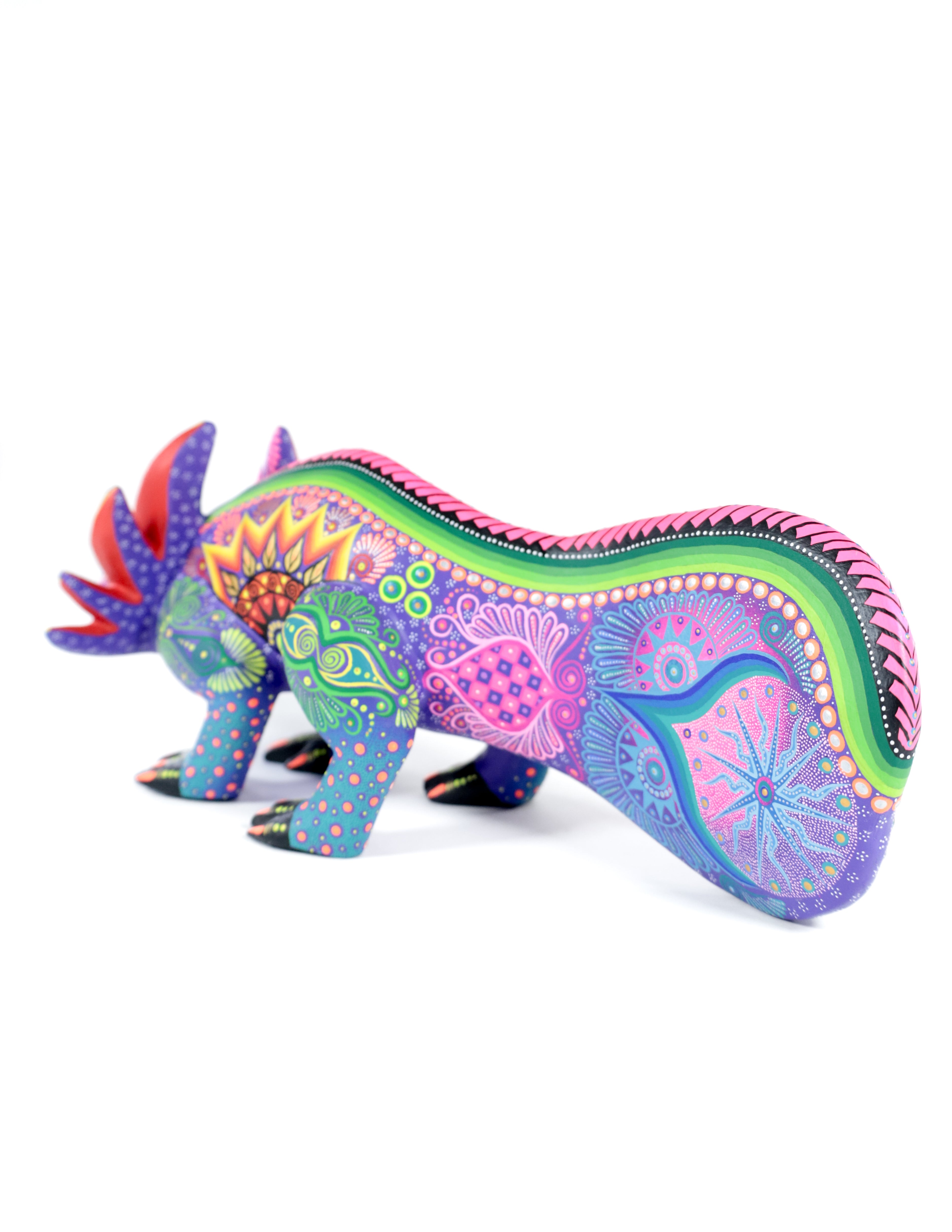 Ajolote Alebrije | Oaxacan Hand-Painted Copal Wood Carving | Magia Mexica