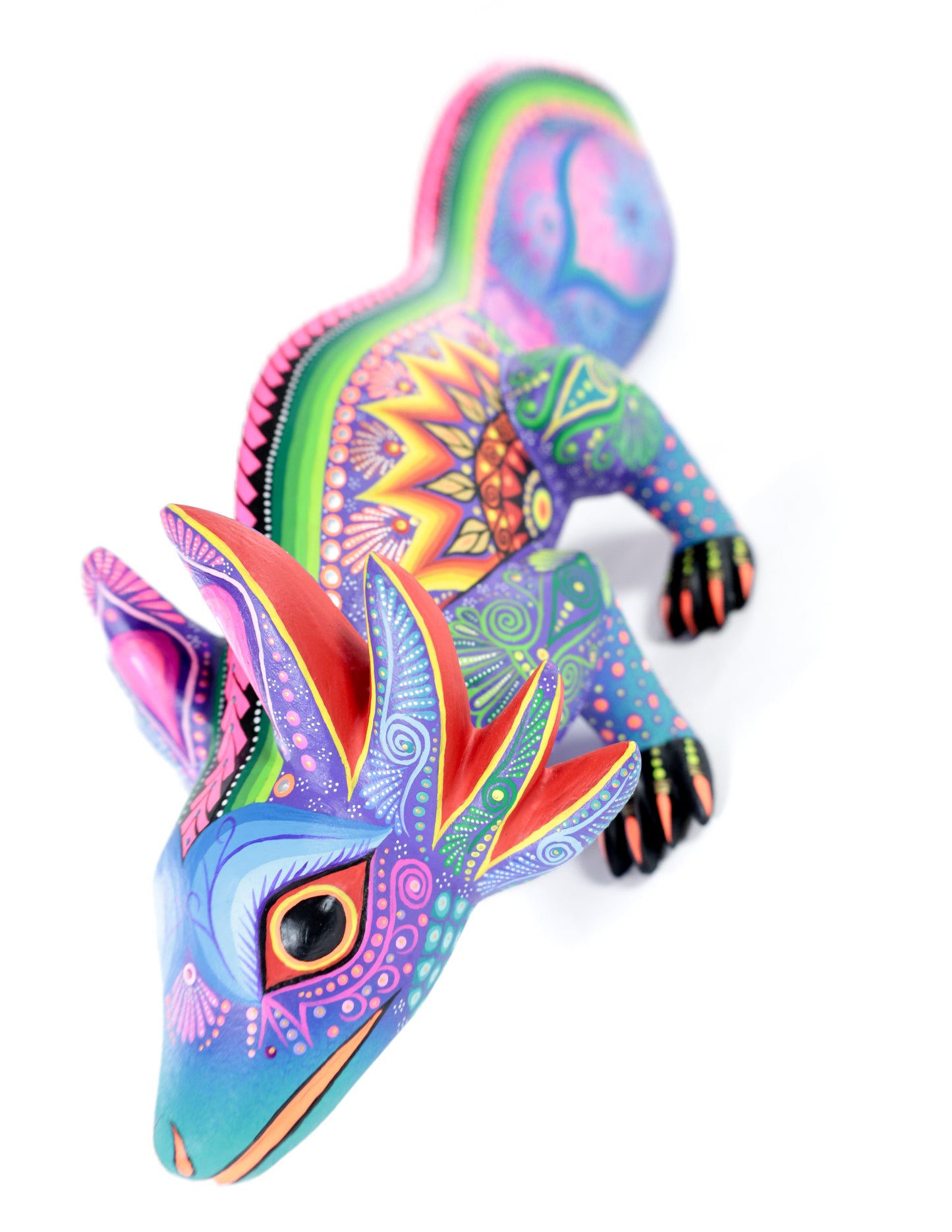 Ajolote Alebrije | Oaxacan Hand-Painted Copal Wood Carving | Magia Mexica