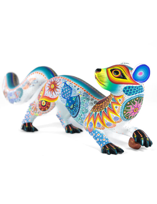 Nutria Alebrije | Oaxacan Hand-Painted Copal Wood Carving | Magia Mexica