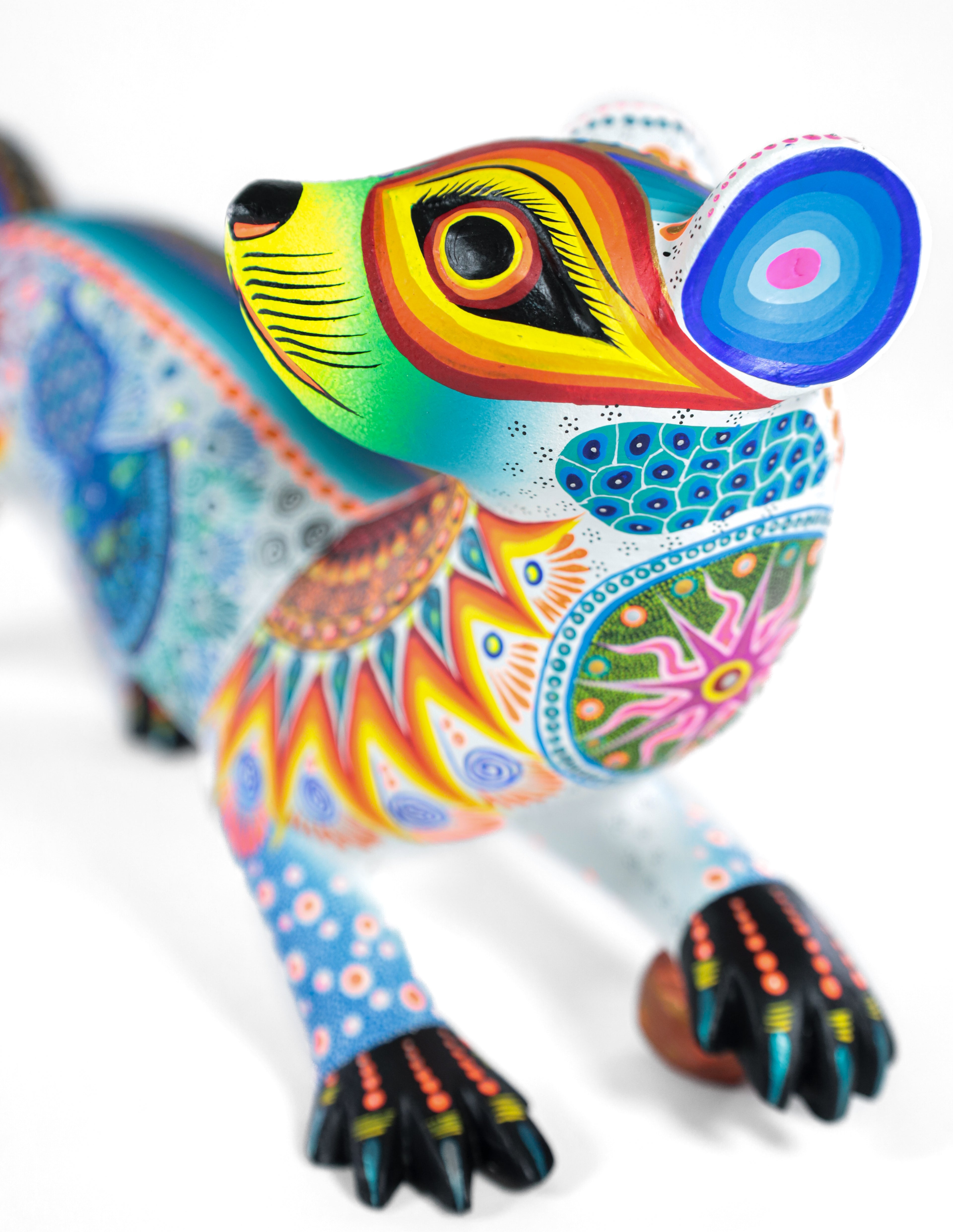 Nutria Alebrije | Oaxacan Hand-Painted Copal Wood Carving | Magia Mexica