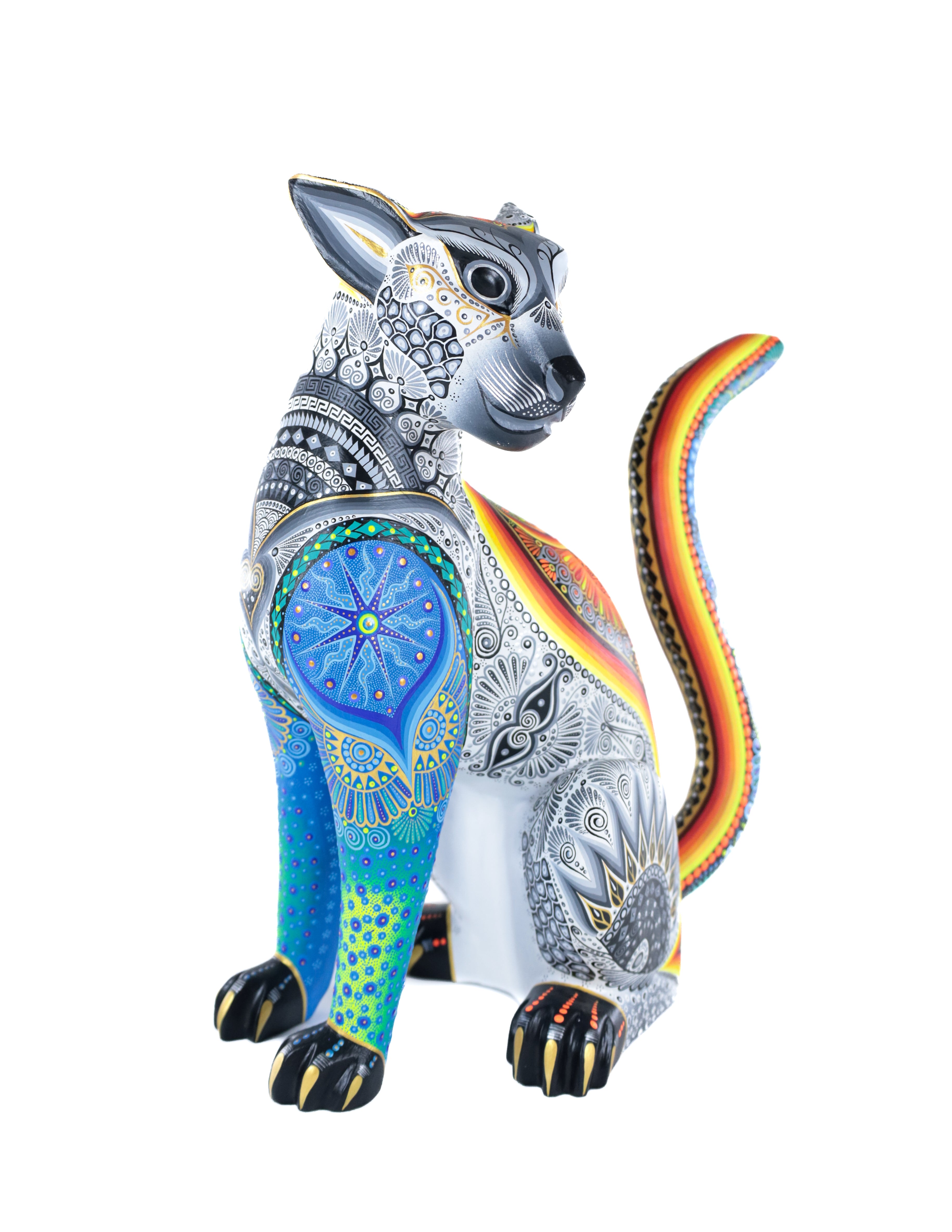 Pantera Alebrije | Oaxacan Hand-Painted Copal Wood Carving | Magia Mexica