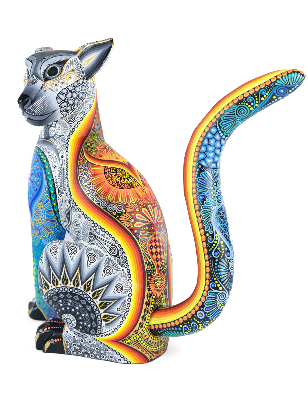 Pantera Alebrije | Oaxacan Hand-Painted Copal Wood Carving | Magia Mexica