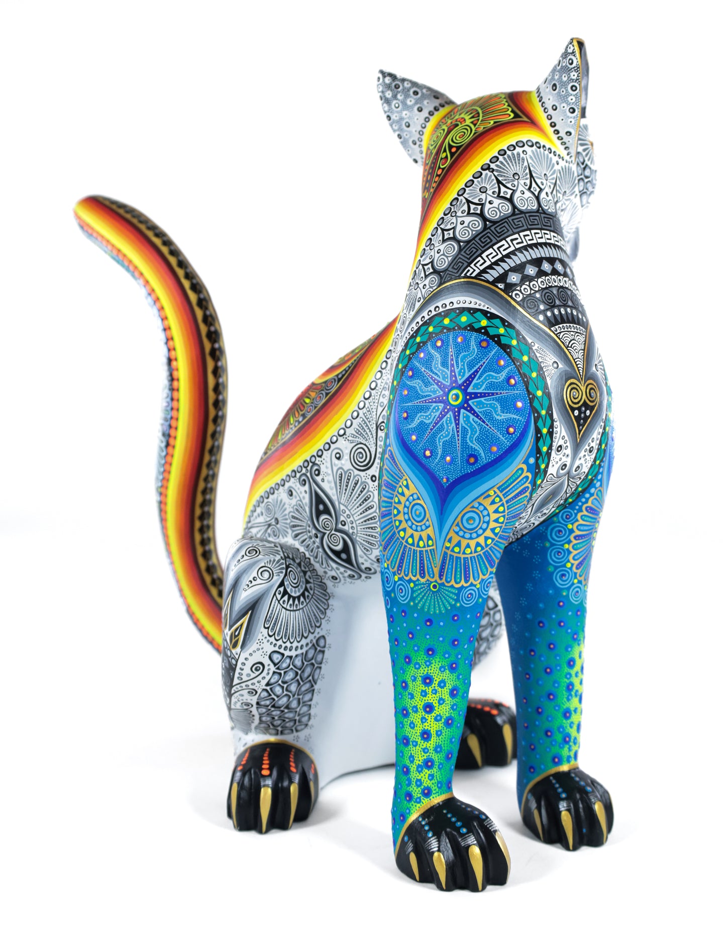 Pantera Alebrije | Oaxacan Hand-Painted Copal Wood Carving | Magia Mexica