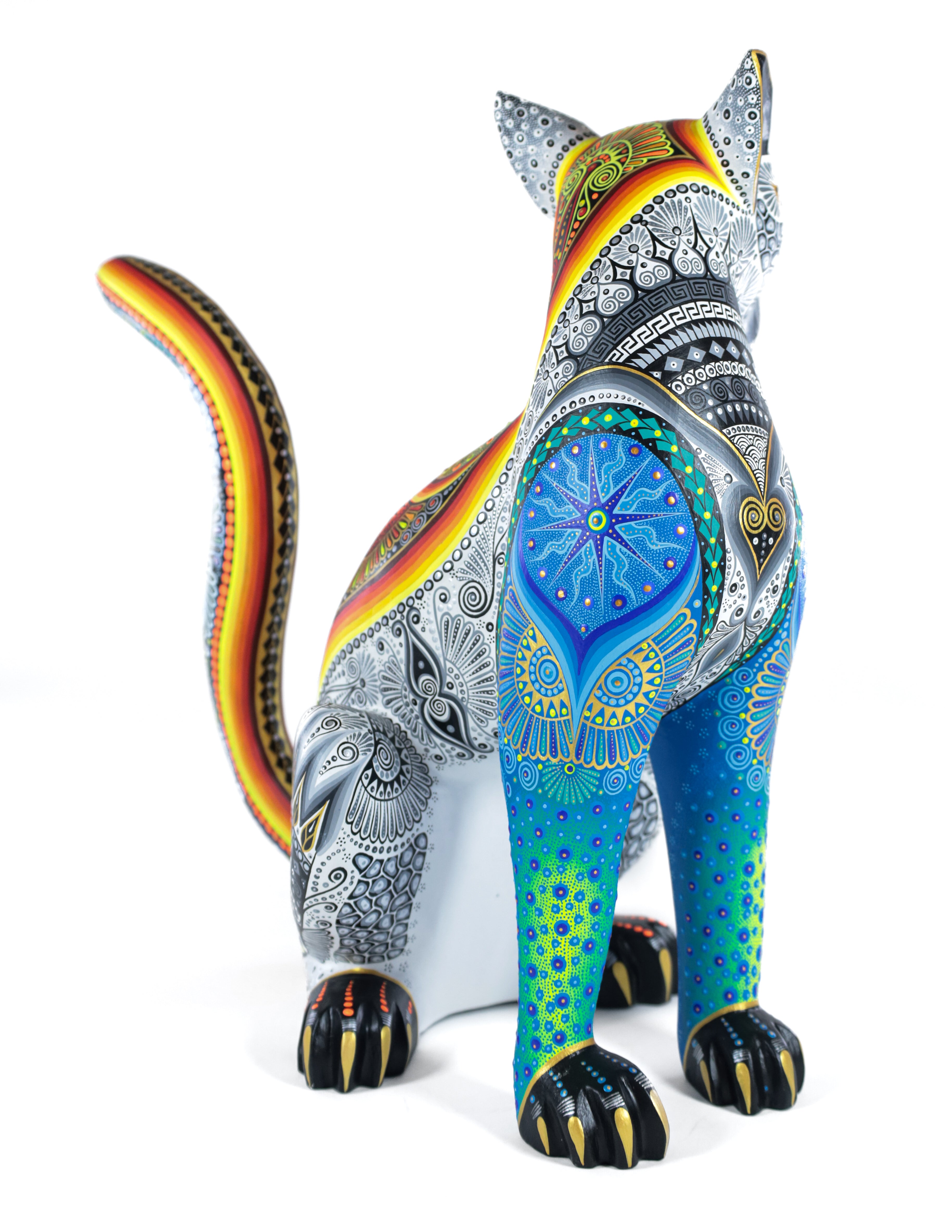 Pantera Alebrije | Oaxacan Hand-Painted Copal Wood Carving | Magia Mexica