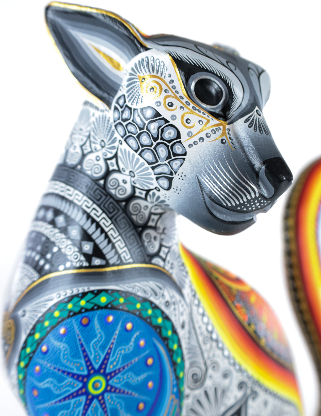 Pantera Alebrije | Oaxacan Hand-Painted Copal Wood Carving | Magia Mexica