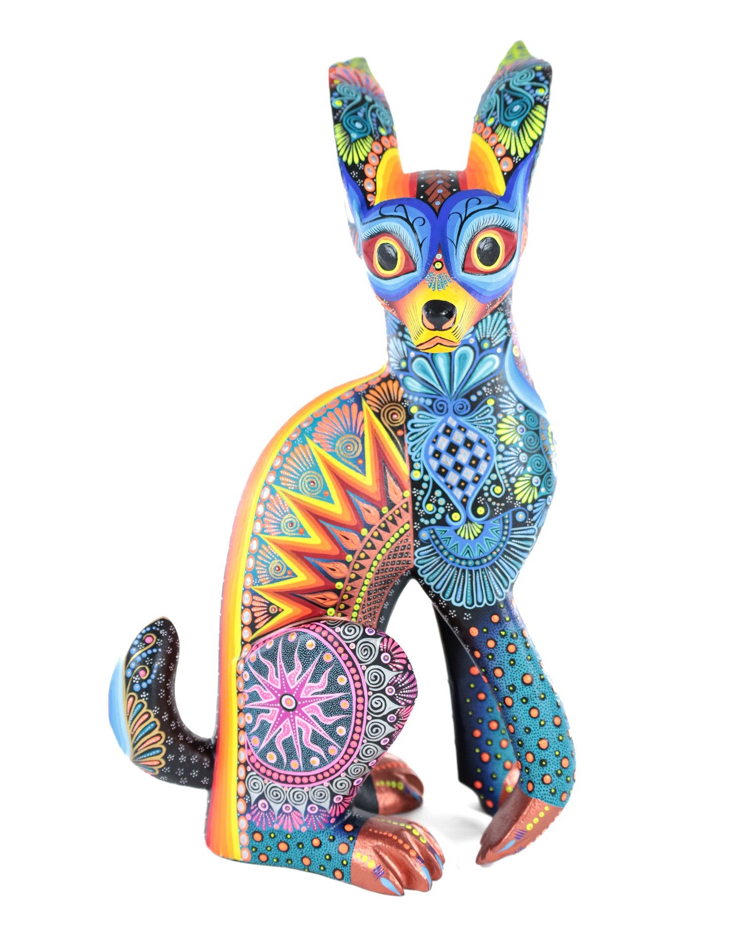 Conejo Alebrije | Oaxacan Hand-Painted Copal Wood Carving | Magia Mexica