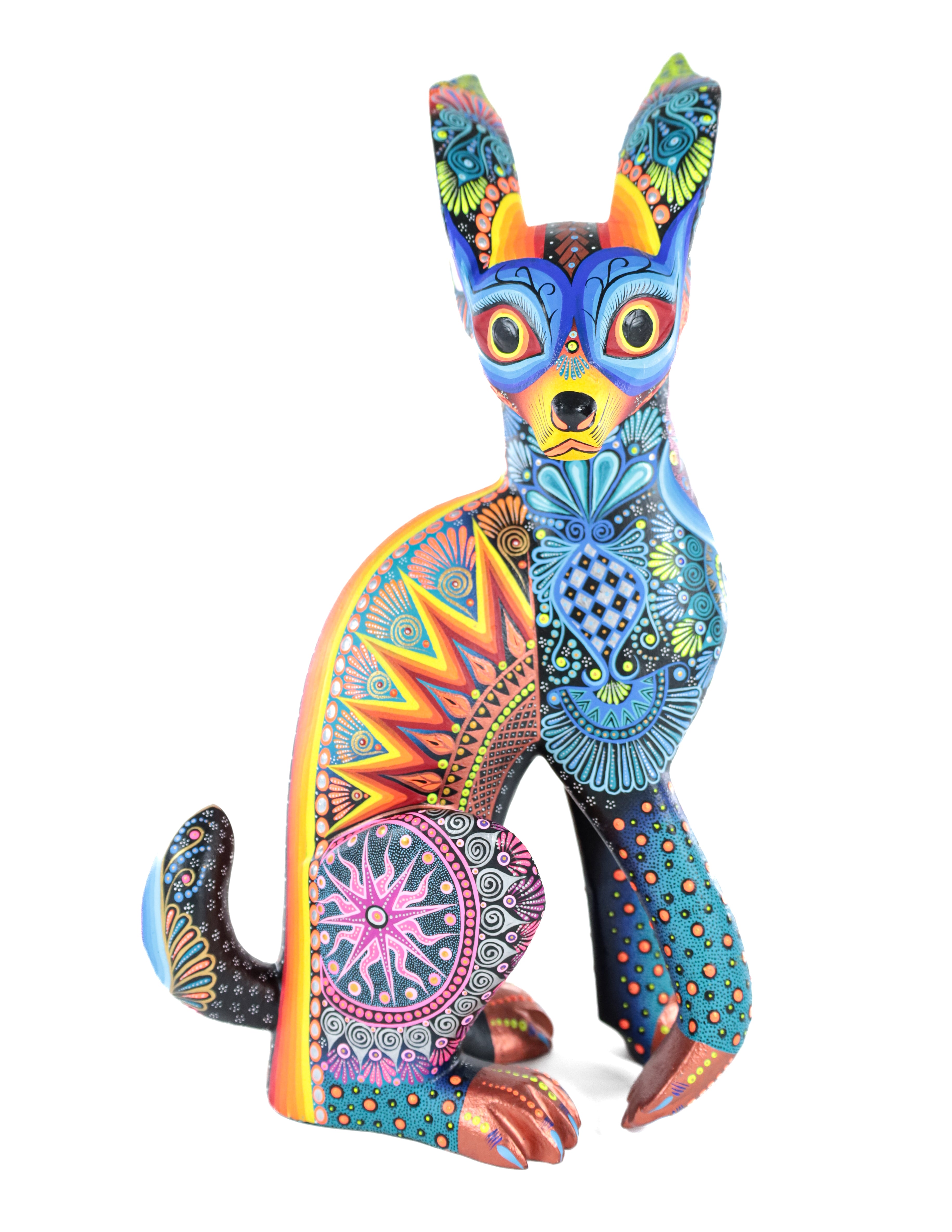 Conejo Alebrije | Oaxacan Hand-Painted Copal Wood Carving | Magia Mexica