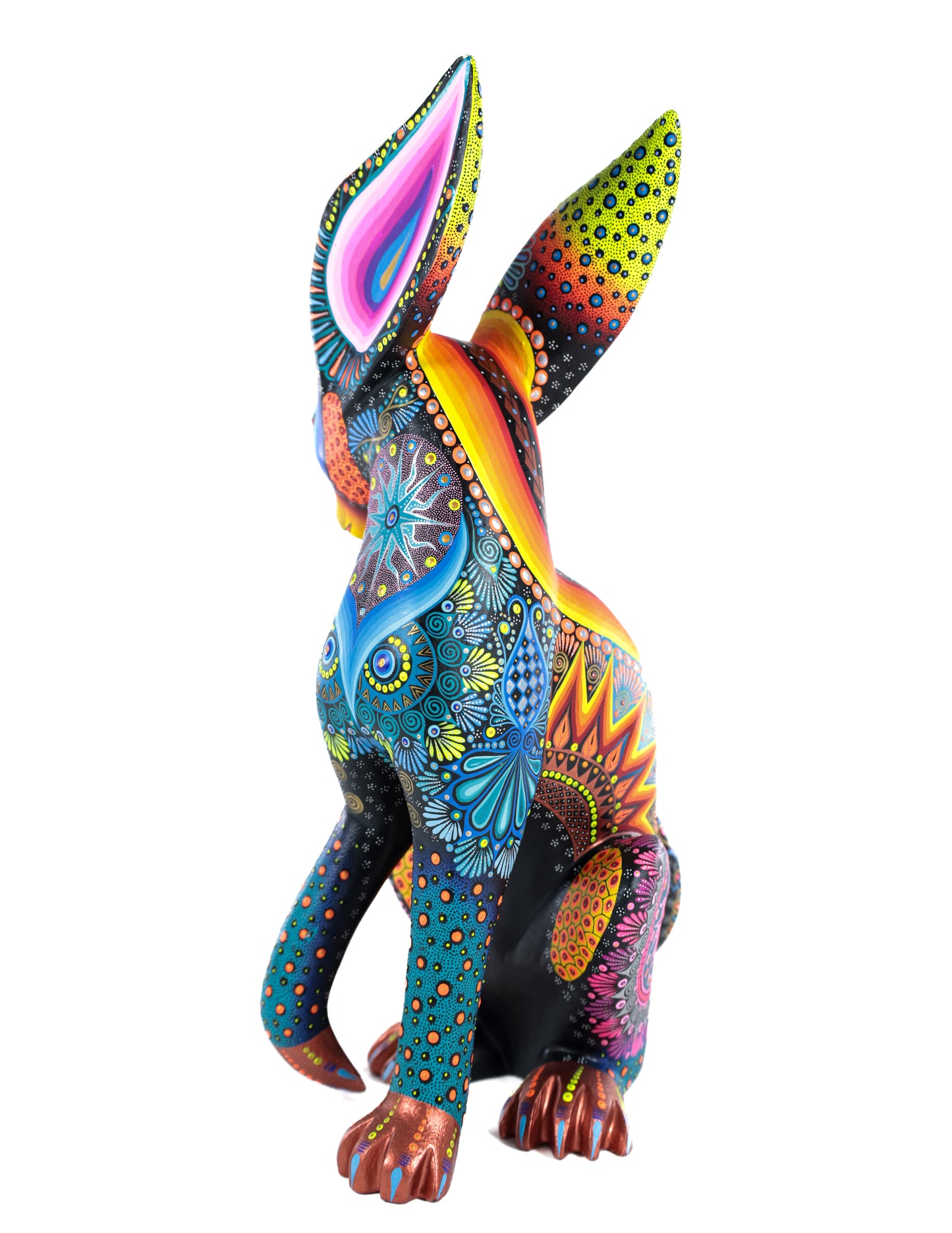 Conejo Alebrije | Oaxacan Hand-Painted Copal Wood Carving | Magia Mexica