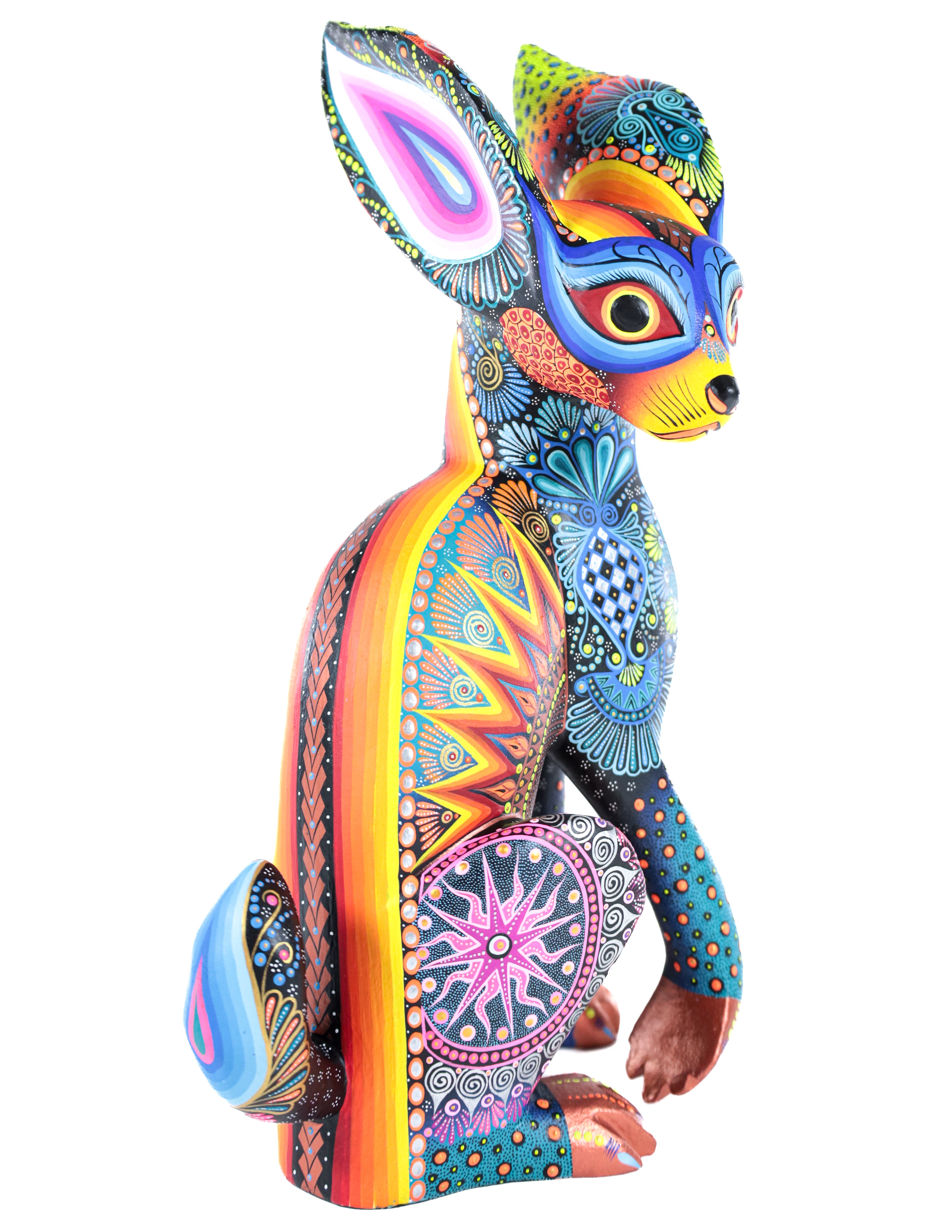 Conejo Alebrije | Oaxacan Hand-Painted Copal Wood Carving | Magia Mexica
