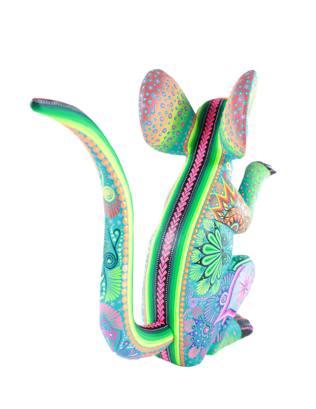 Ratón Alebrije | Oaxacan Hand-Painted Copal Wood Carving | Magia Mexica