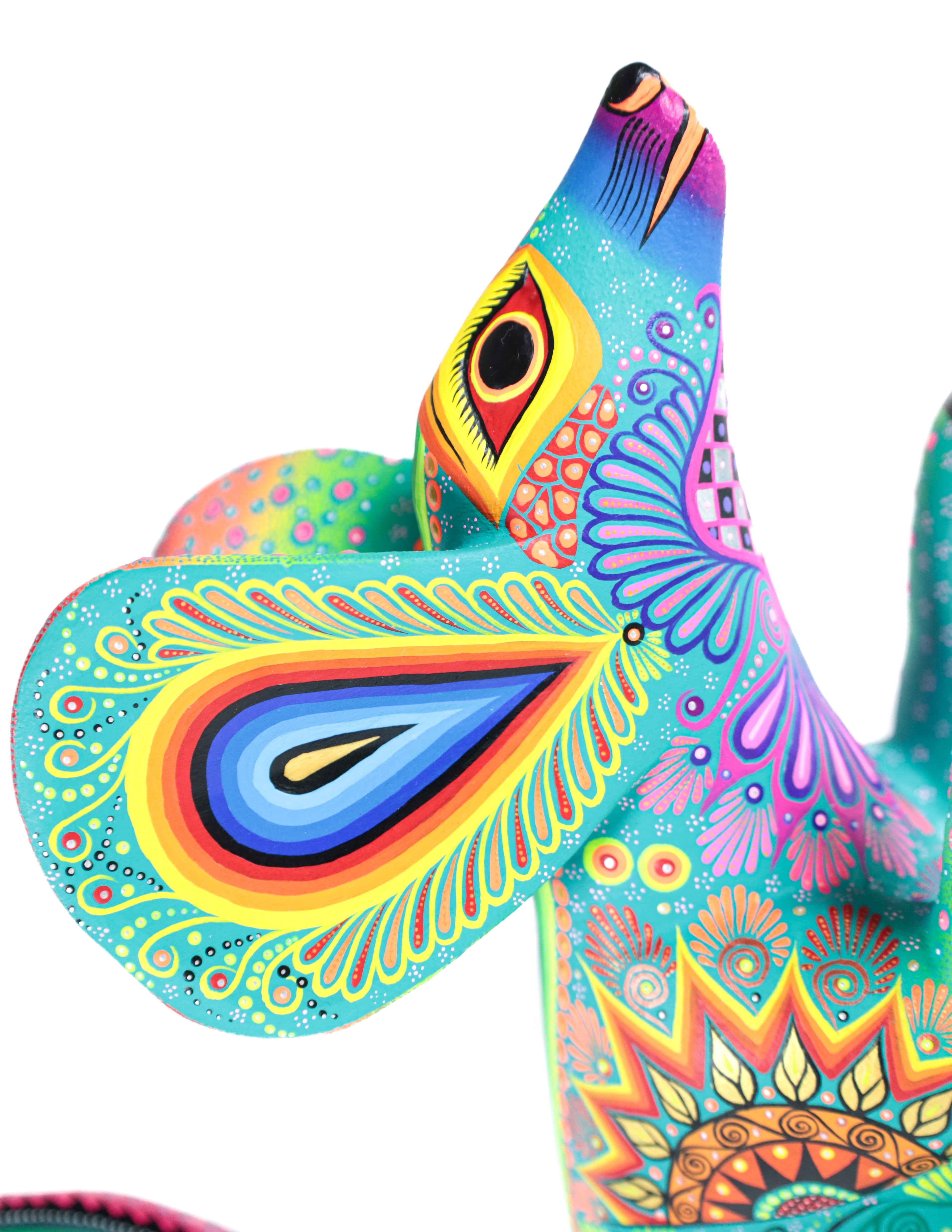 Ratón Alebrije | Oaxacan Hand-Painted Copal Wood Carving | Magia Mexica