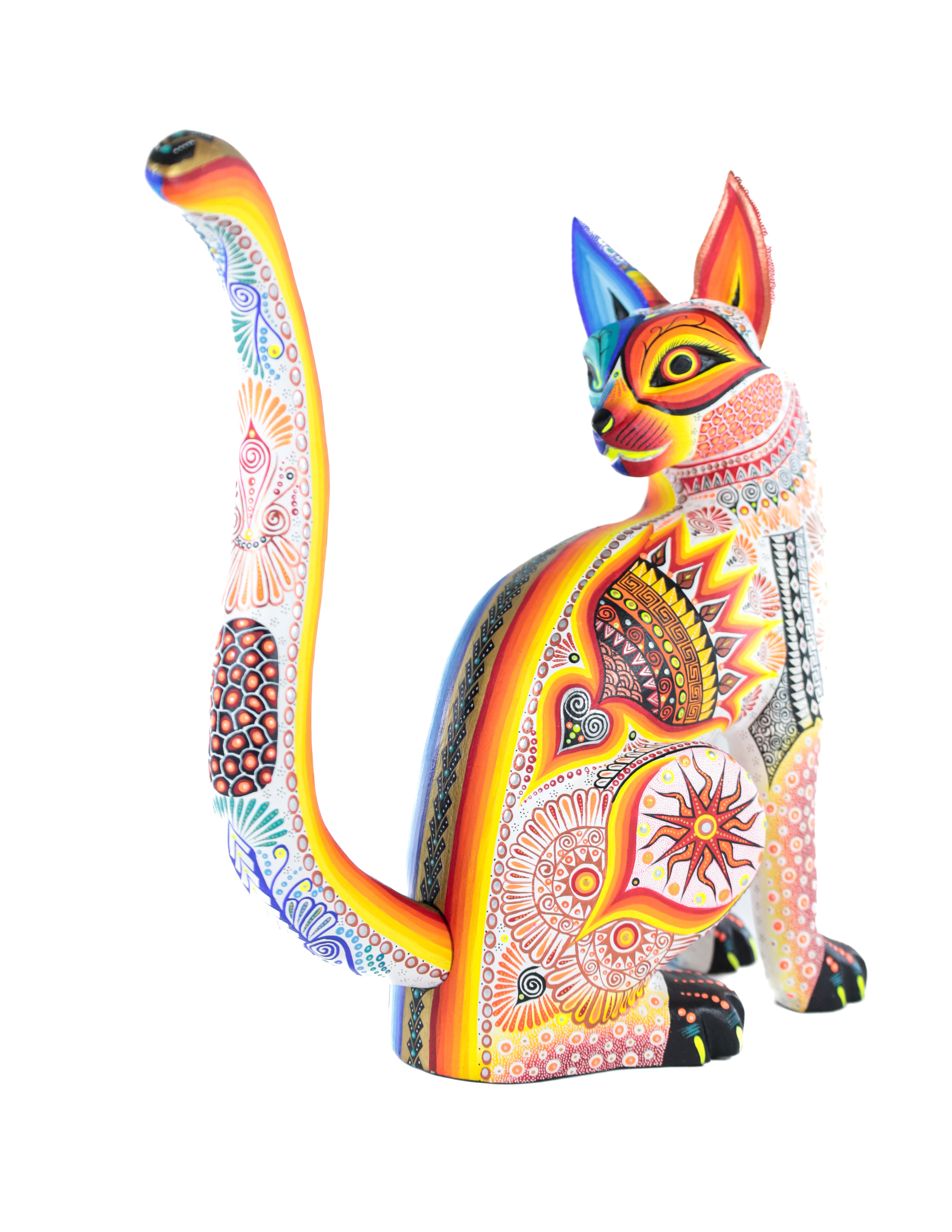 Coyote Alebrije | Oaxacan Hand-Painted Copal Wood Carving | Magia Mexica