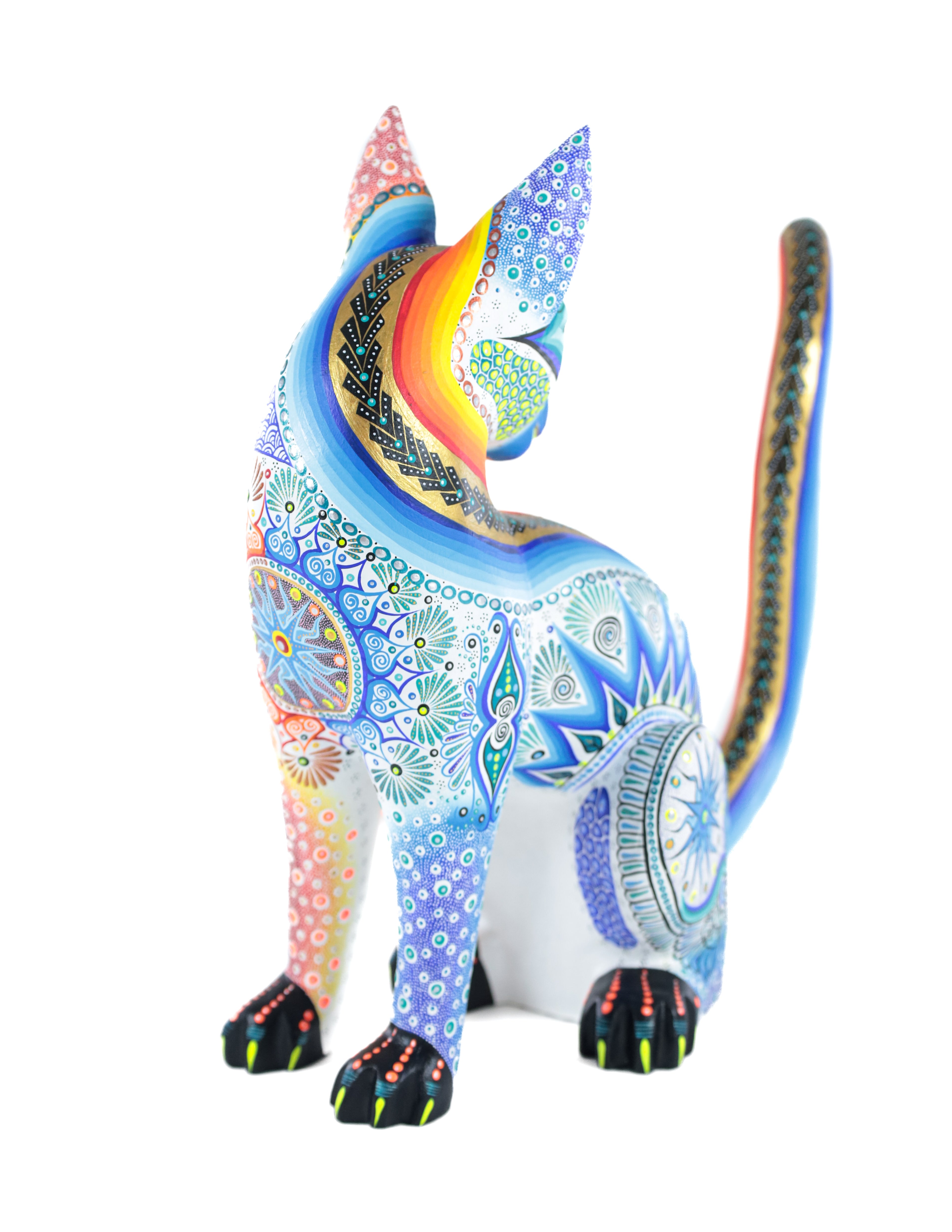 Coyote Alebrije | Oaxacan Hand-Painted Copal Wood Carving | Magia Mexica
