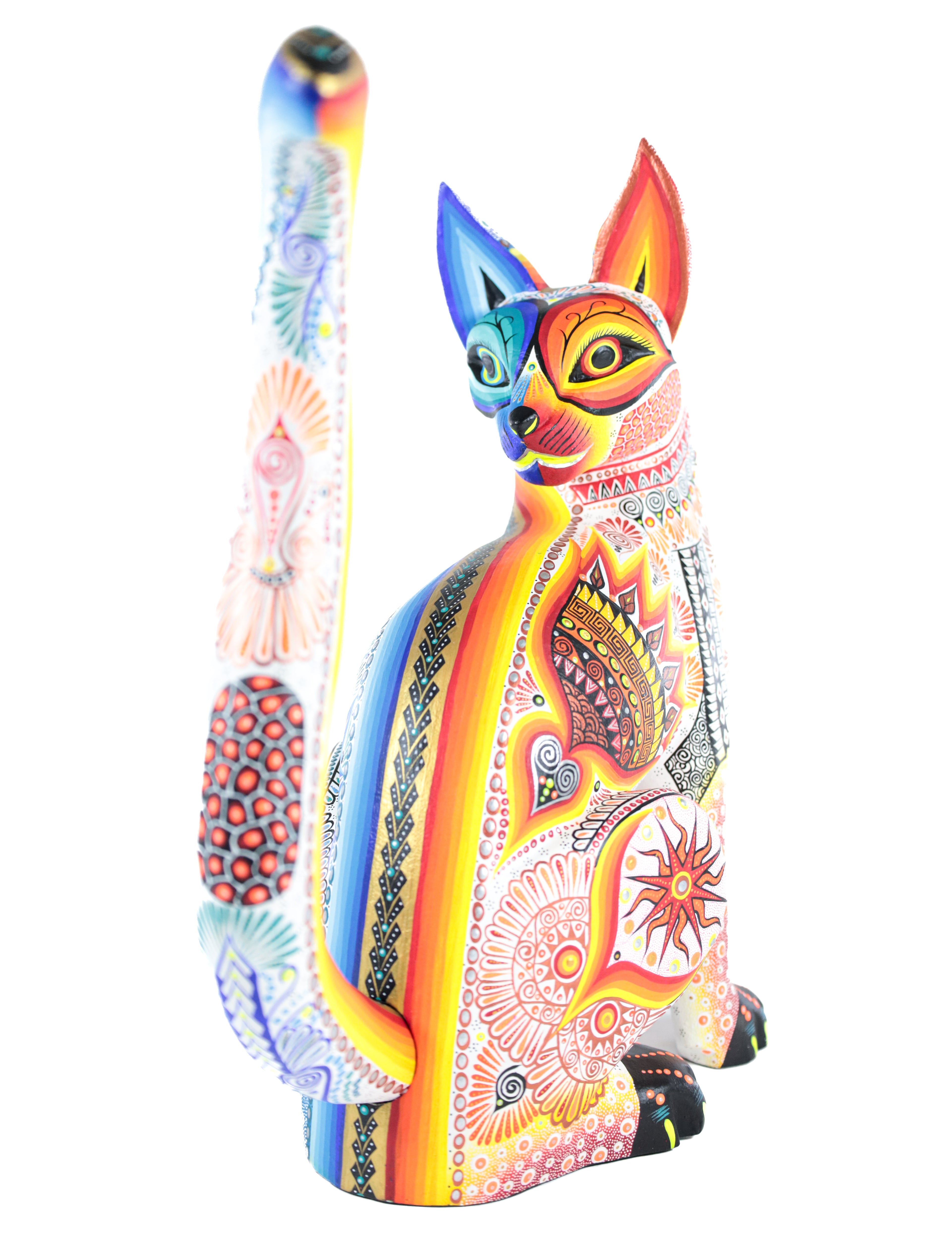 Coyote Alebrije | Oaxacan Hand-Painted Copal Wood Carving | Magia Mexica