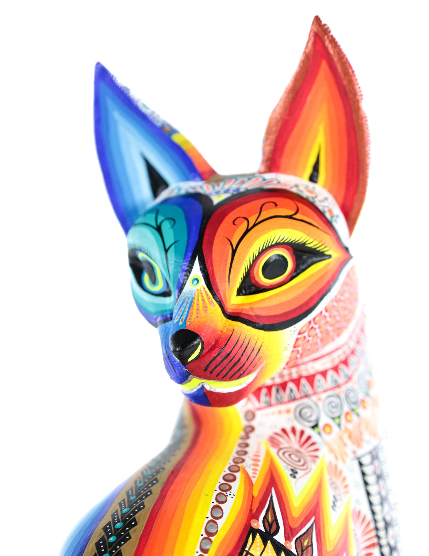 Coyote Alebrije | Oaxacan Hand-Painted Copal Wood Carving | Magia Mexica