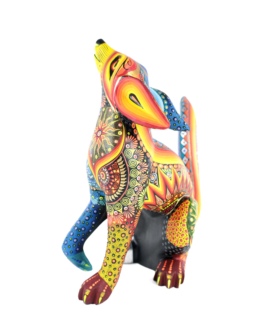 Zorra Alebrije | Oaxacan Hand-Painted Copal Wood Carving | Magia Mexica
