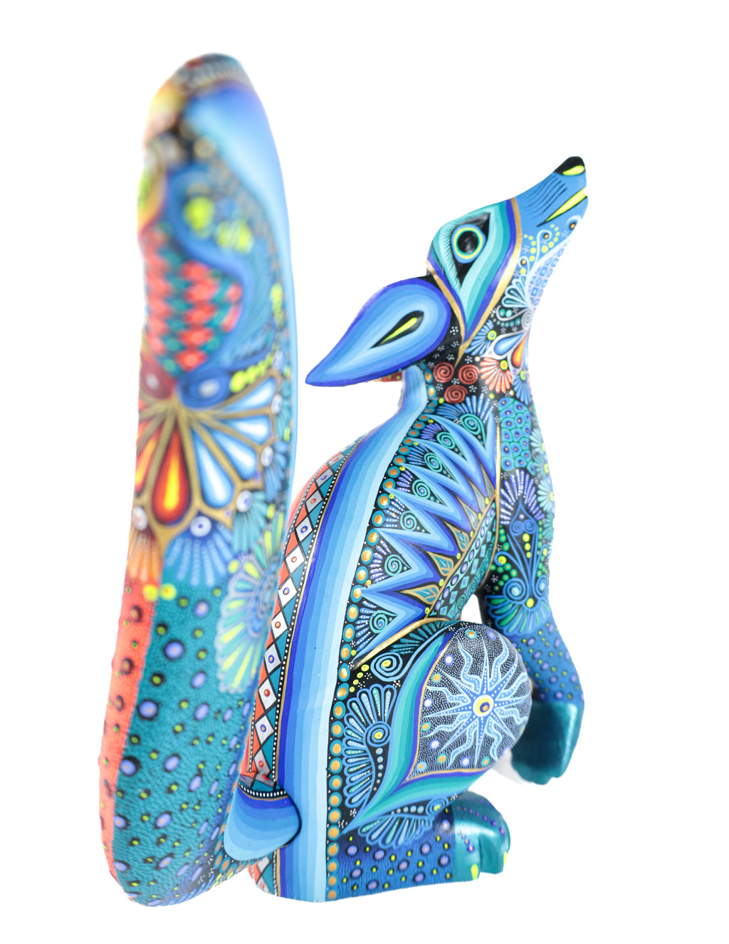 Zorra Alebrije | Oaxacan Hand-Painted Copal Wood Carving | Magia Mexica