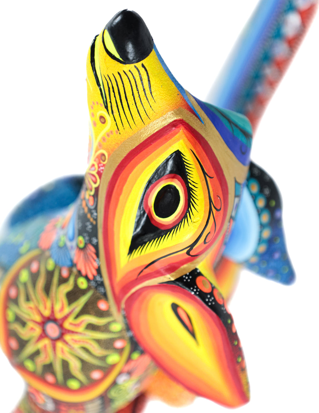 Zorra Alebrije | Oaxacan Hand-Painted Copal Wood Carving | Magia Mexica
