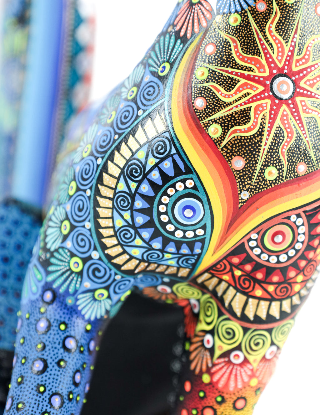 Zorra Alebrije | Oaxacan Hand-Painted Copal Wood Carving | Magia Mexica