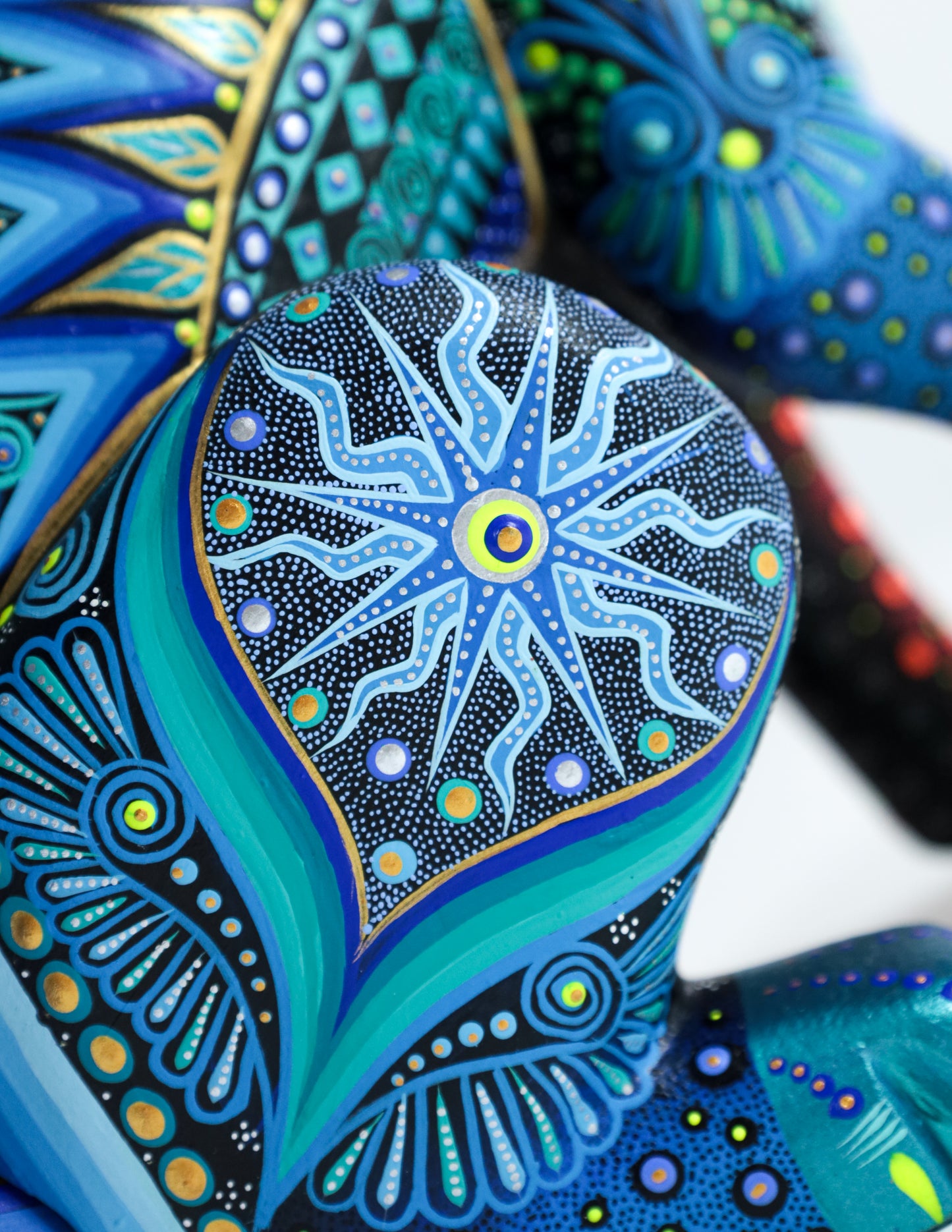 Zorra Alebrije | Oaxacan Hand-Painted Copal Wood Carving | Magia Mexica