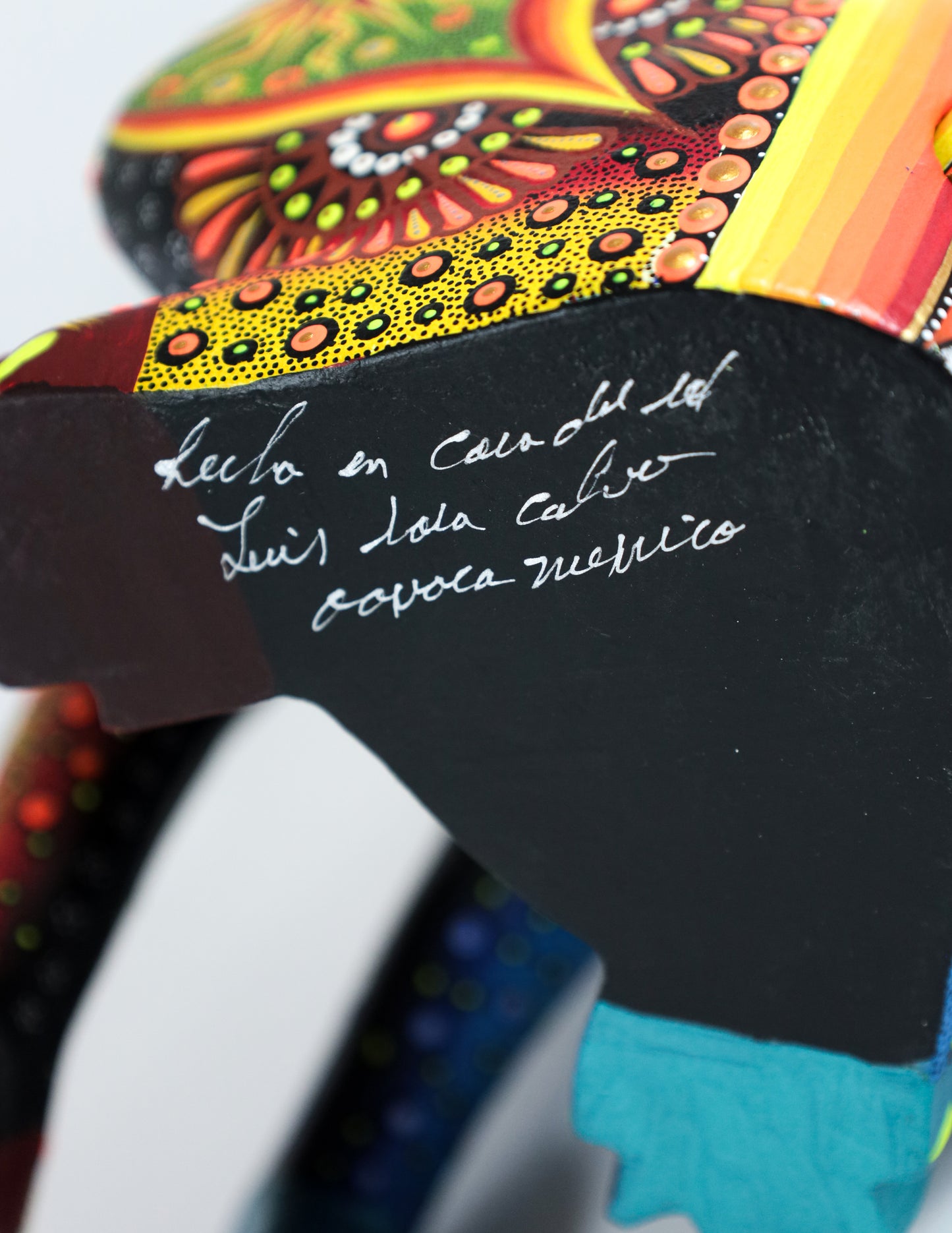 Zorra Alebrije | Oaxacan Hand-Painted Copal Wood Carving | Magia Mexica