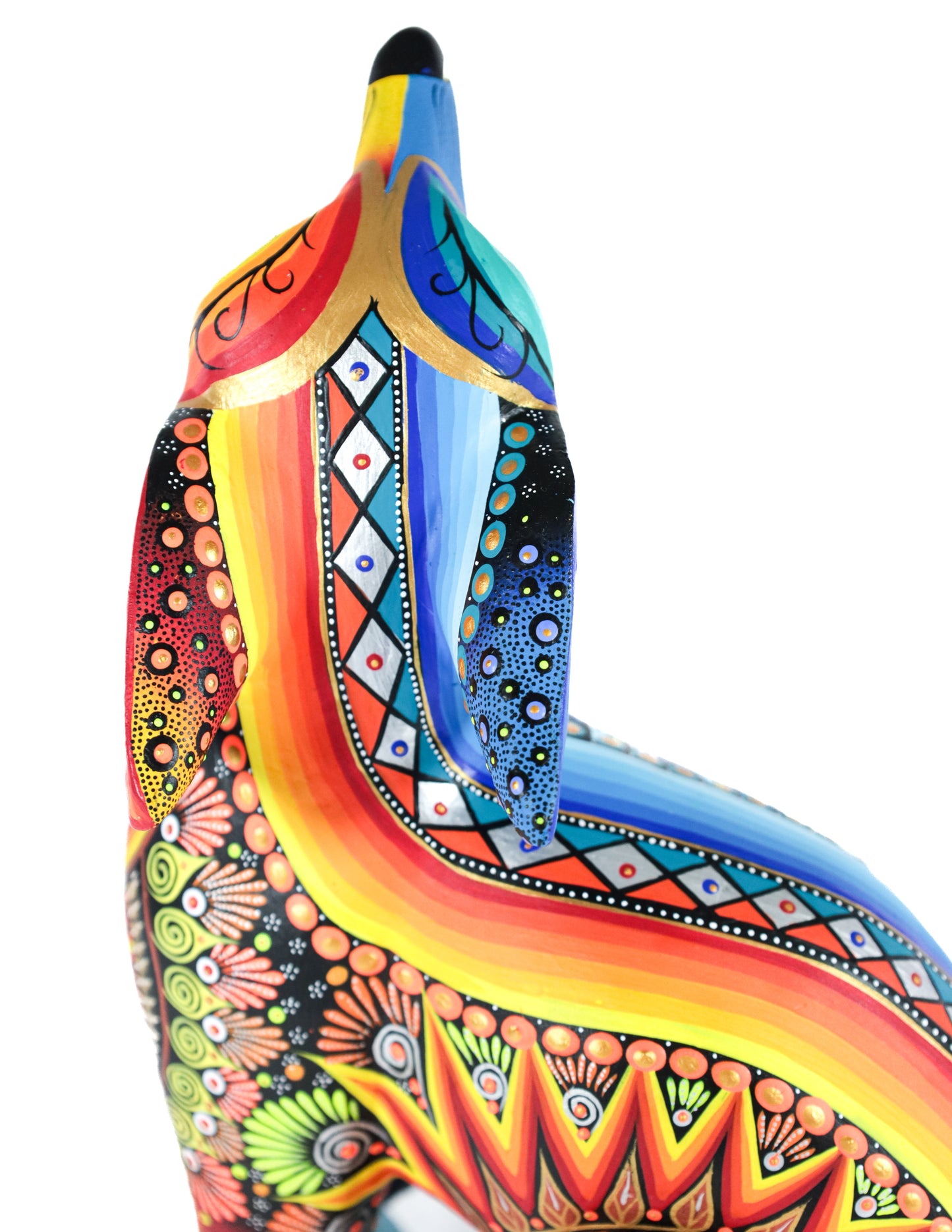 Zorra Alebrije | Oaxacan Hand-Painted Copal Wood Carving | Magia Mexica
