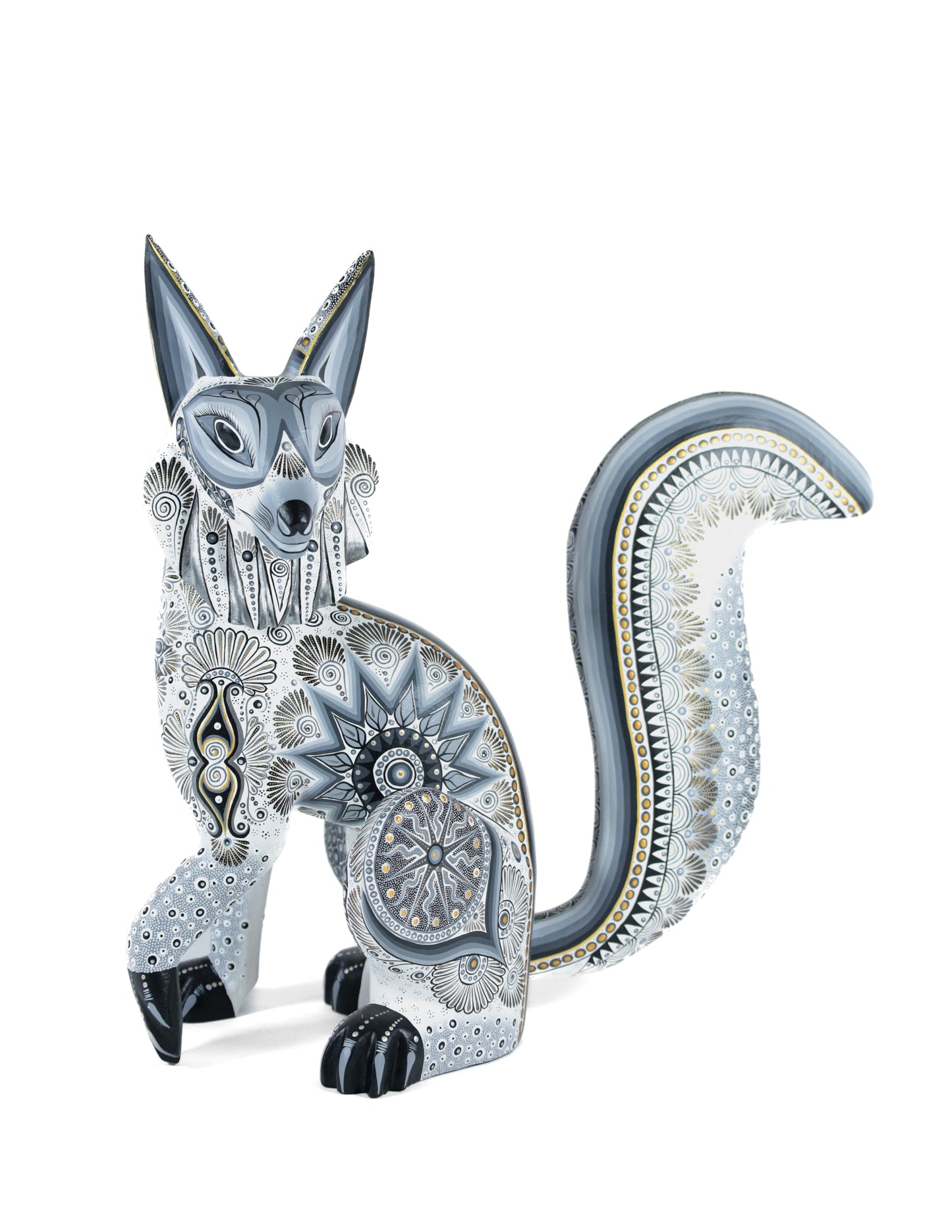 Gato Alebrije | Oaxacan Hand-Painted Copal Wood Carving | Magia Mexica