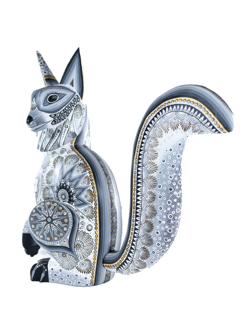 Gato Alebrije | Oaxacan Hand-Painted Copal Wood Carving | Magia Mexica