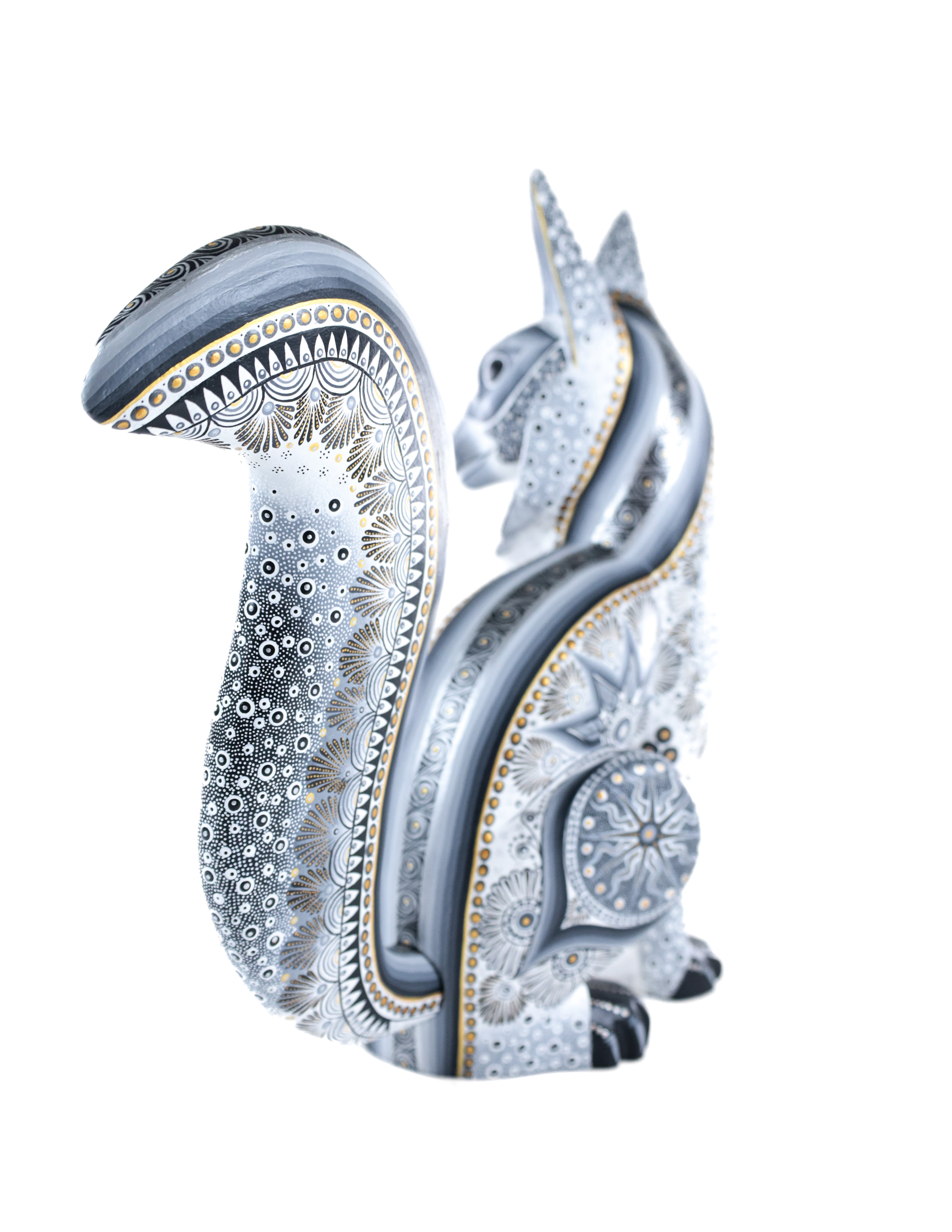 Gato Alebrije | Oaxacan Hand-Painted Copal Wood Carving | Magia Mexica