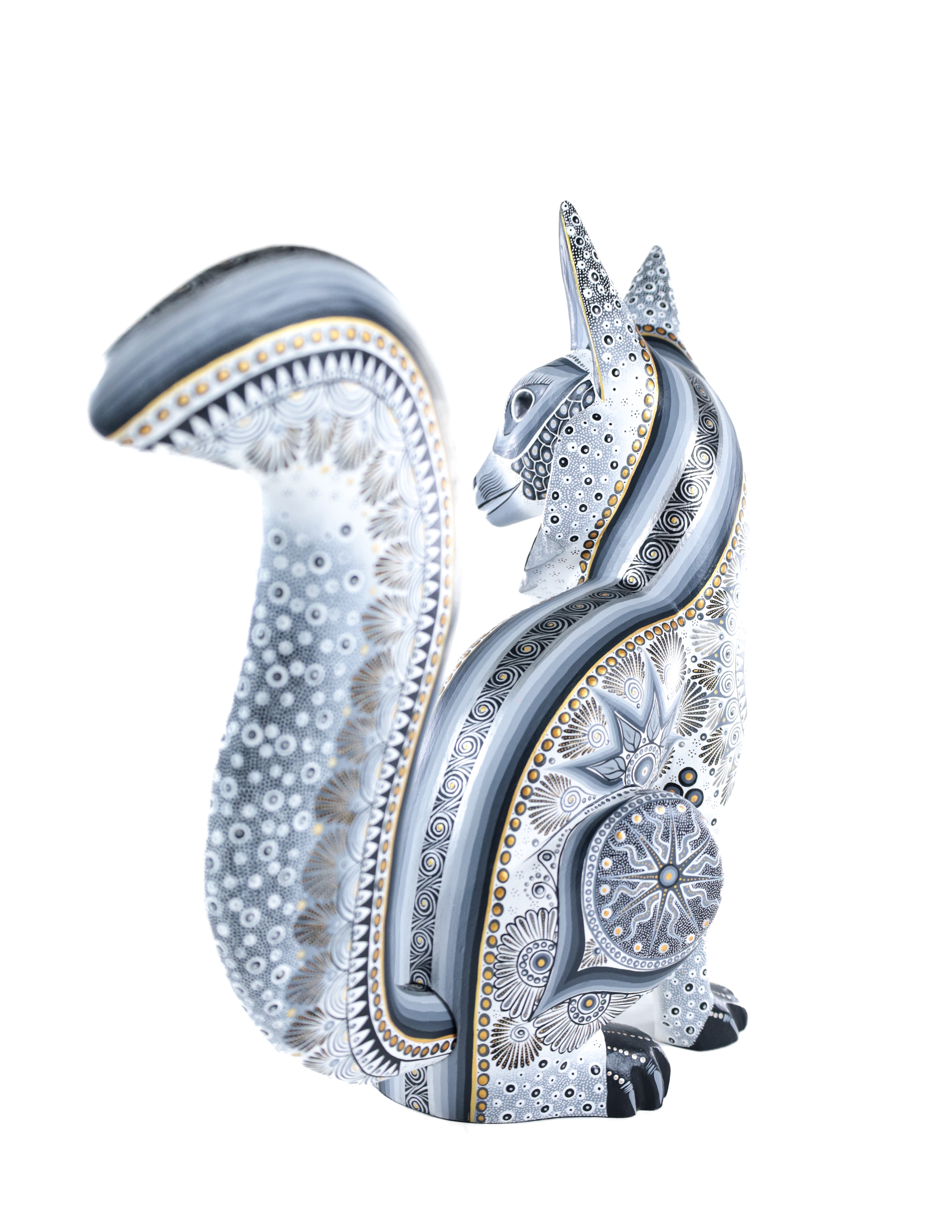 Gato Alebrije | Oaxacan Hand-Painted Copal Wood Carving | Magia Mexica