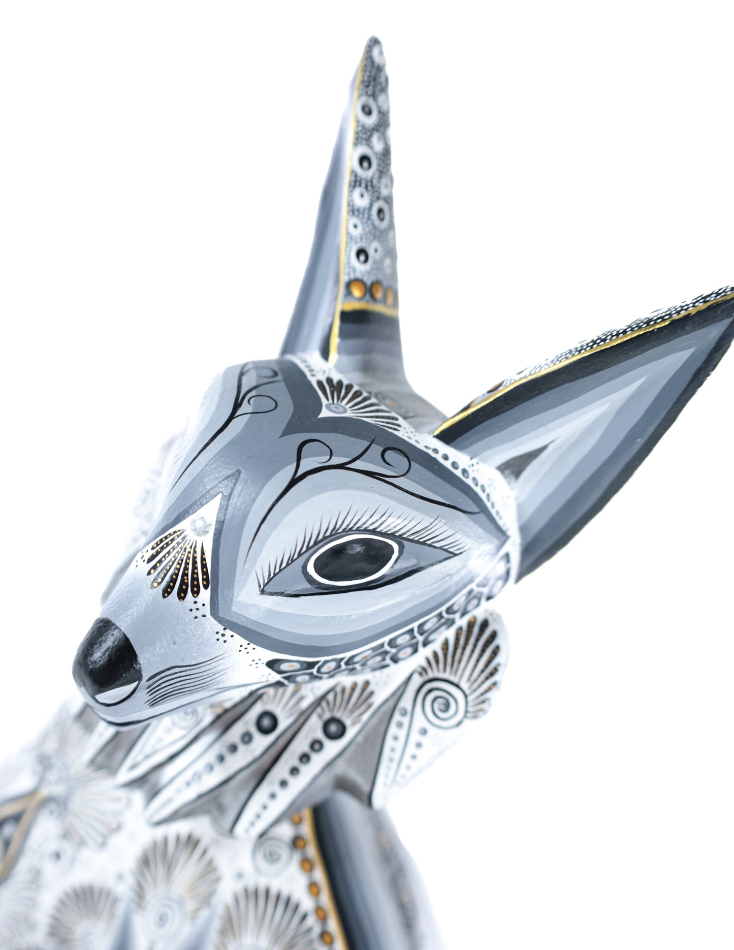 Gato Alebrije | Oaxacan Hand-Painted Copal Wood Carving | Magia Mexica