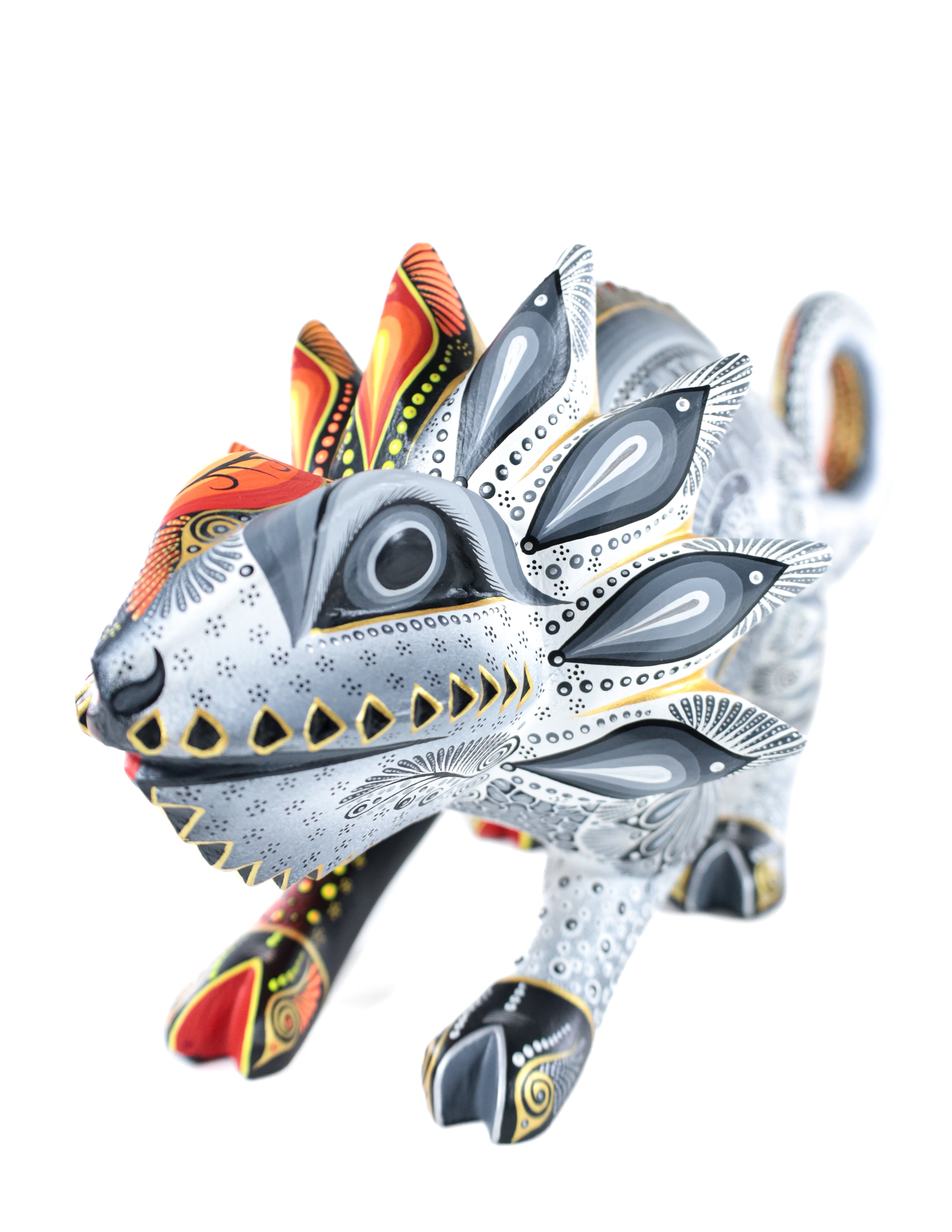 Camaleón Alebrije | Oaxacan Hand-Painted Copal Wood Carving | Magia Mexica