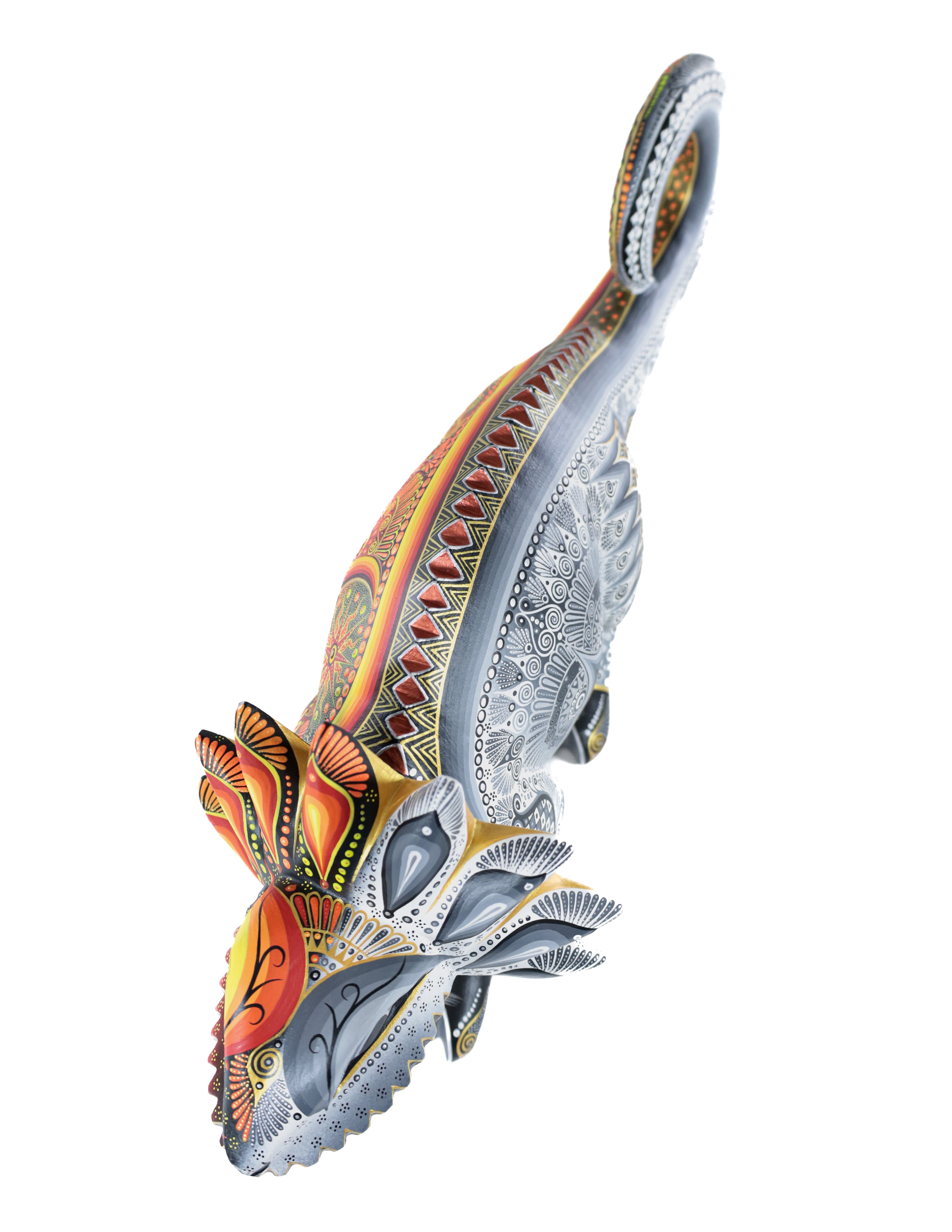 Camaleón Alebrije | Oaxacan Hand-Painted Copal Wood Carving | Magia Mexica