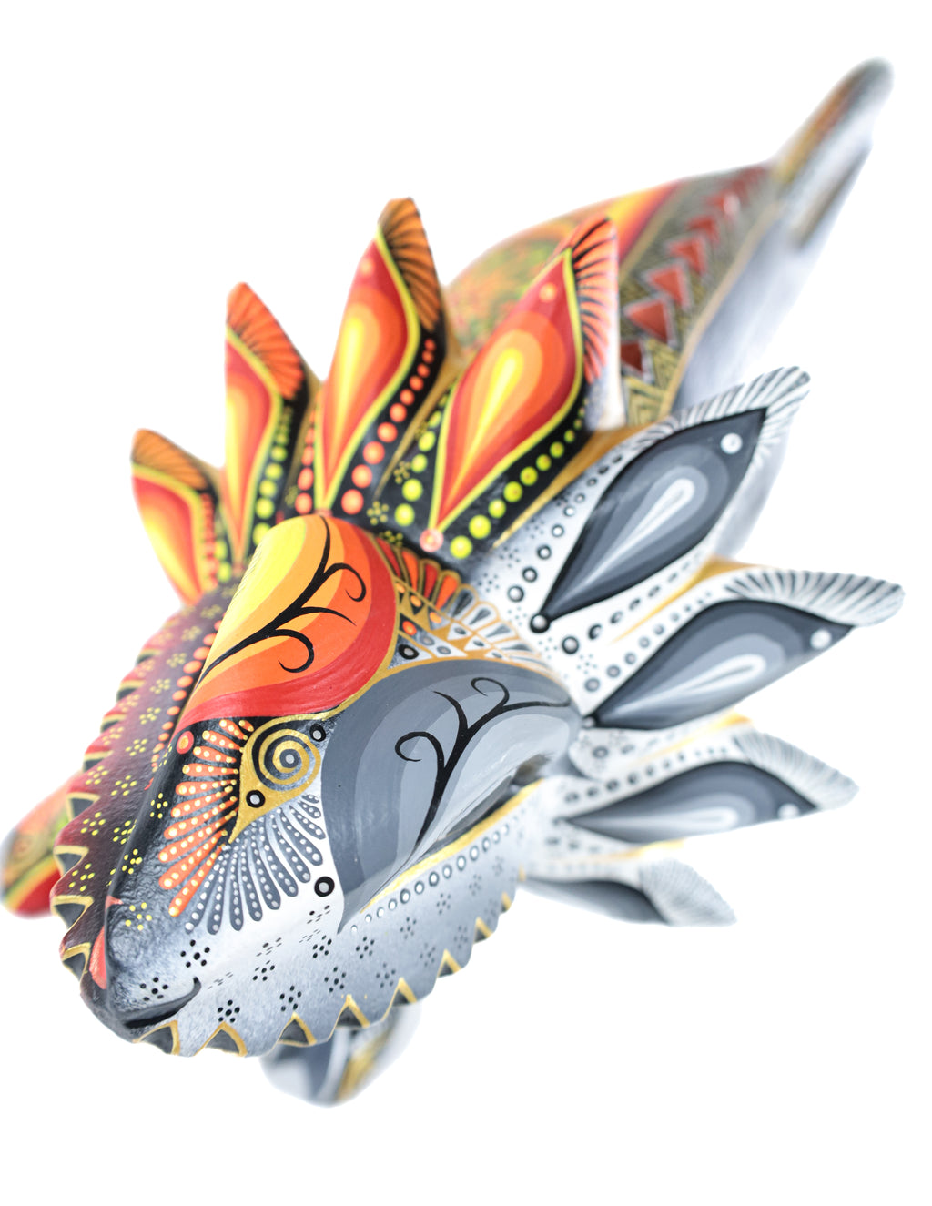 Camaleón Alebrije | Oaxacan Hand-Painted Copal Wood Carving | Magia Mexica