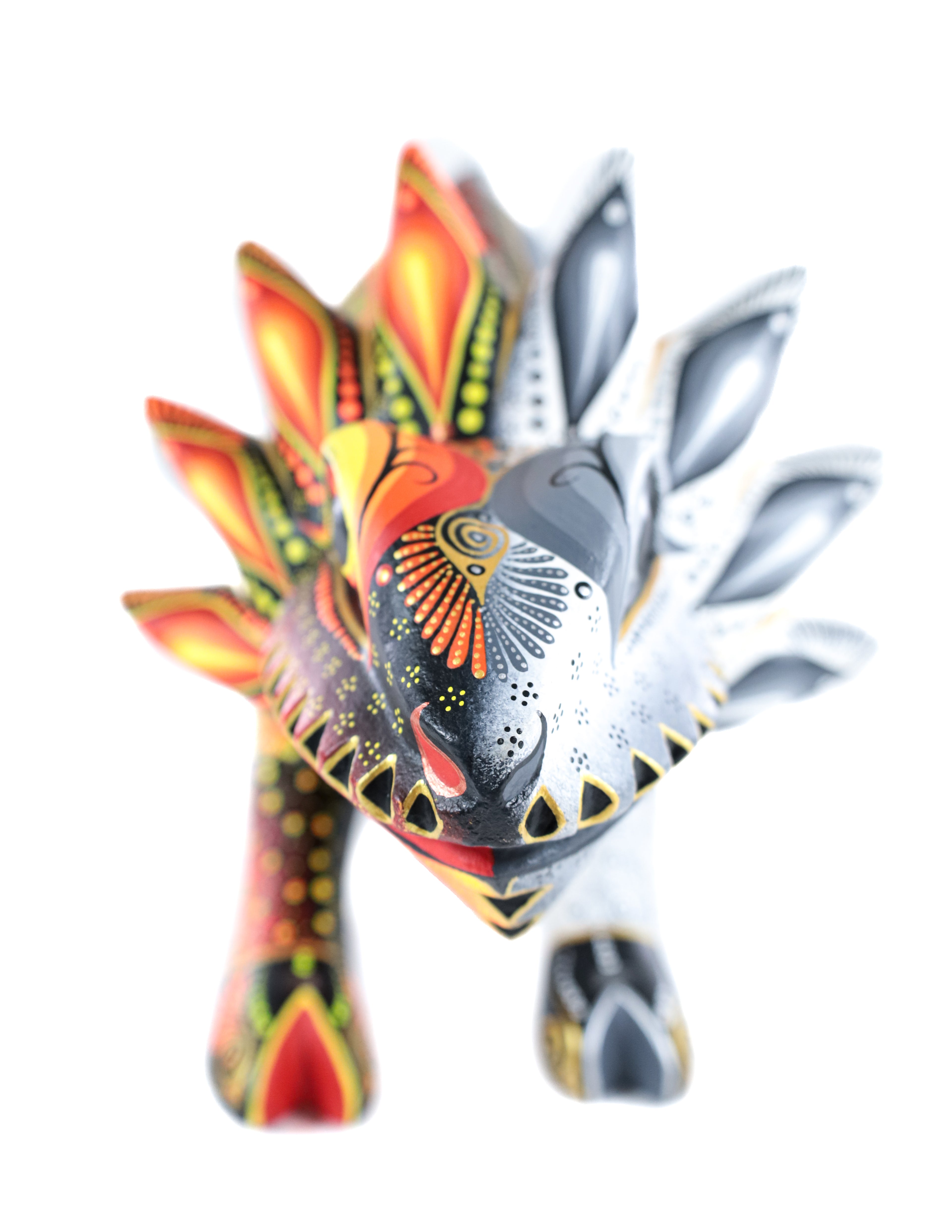 Camaleón Alebrije | Oaxacan Hand-Painted Copal Wood Carving | Magia Mexica